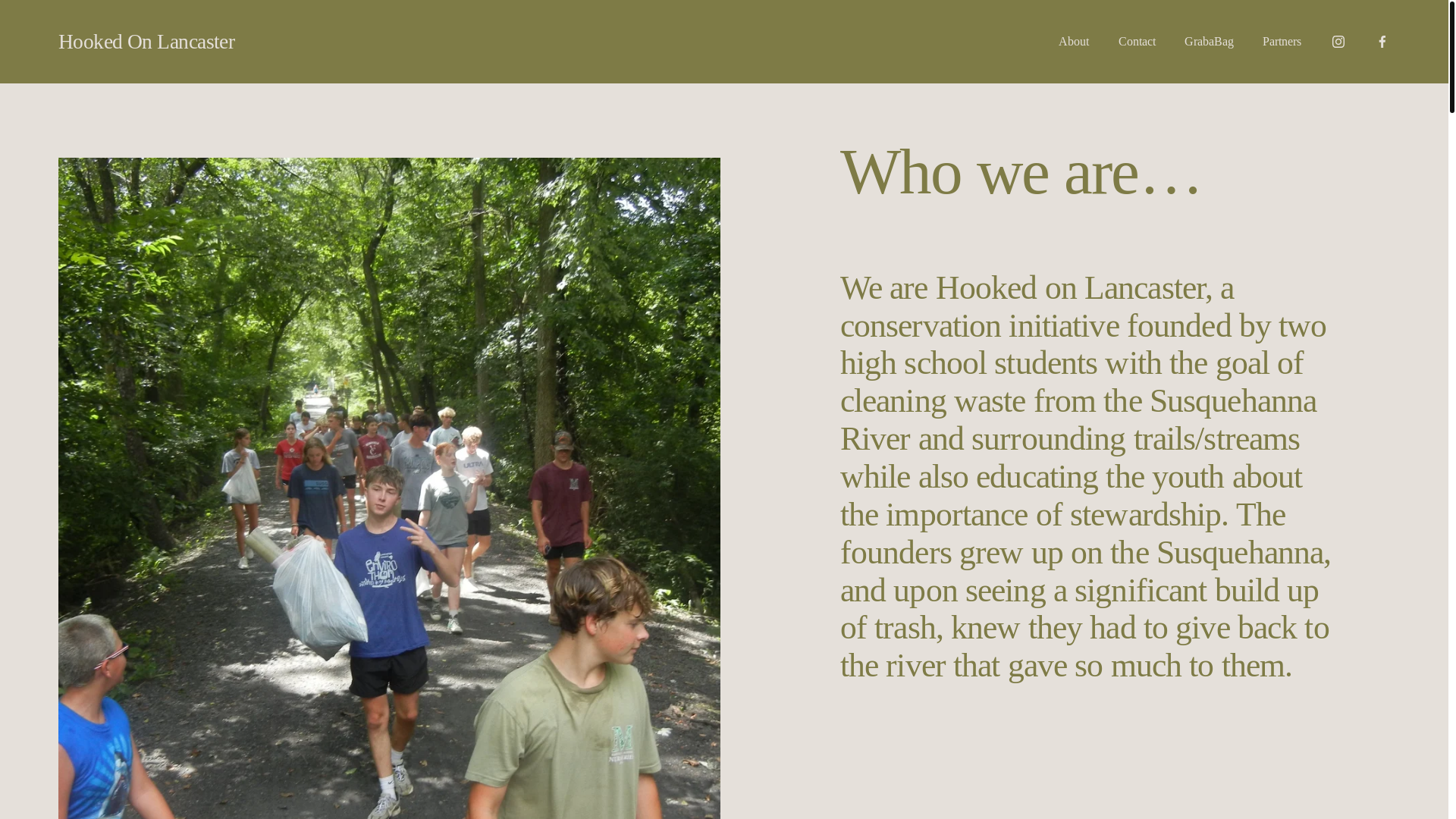 website screenshot of https://hookedonlancaster.org/