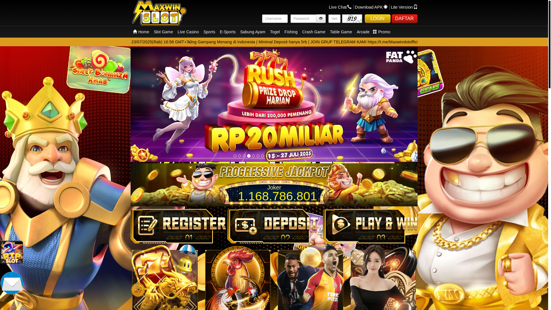 website screenshot of https://maxwinslotkendari.com/