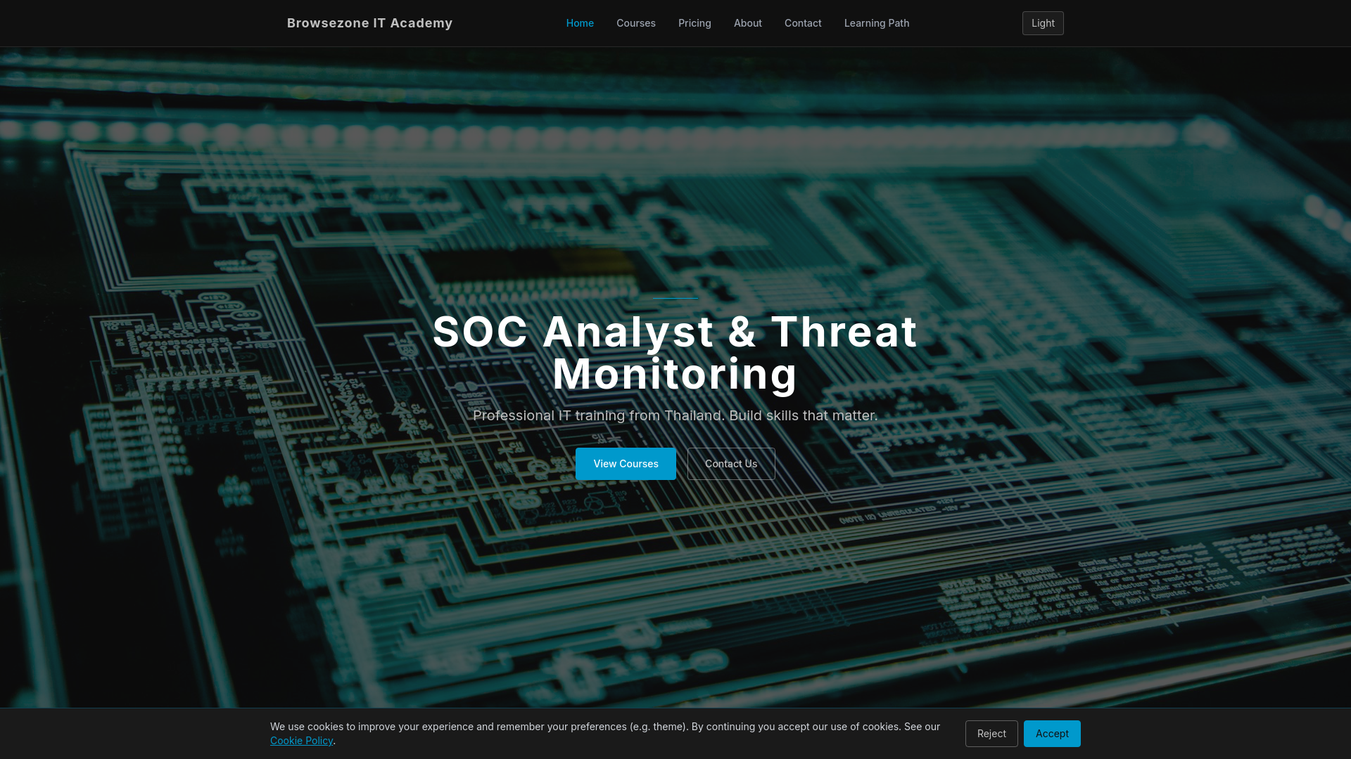 website screenshot of https://browsezone.digital/