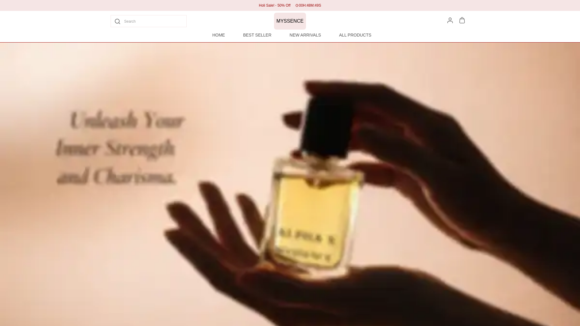 website screenshot of https://myssence.shop/