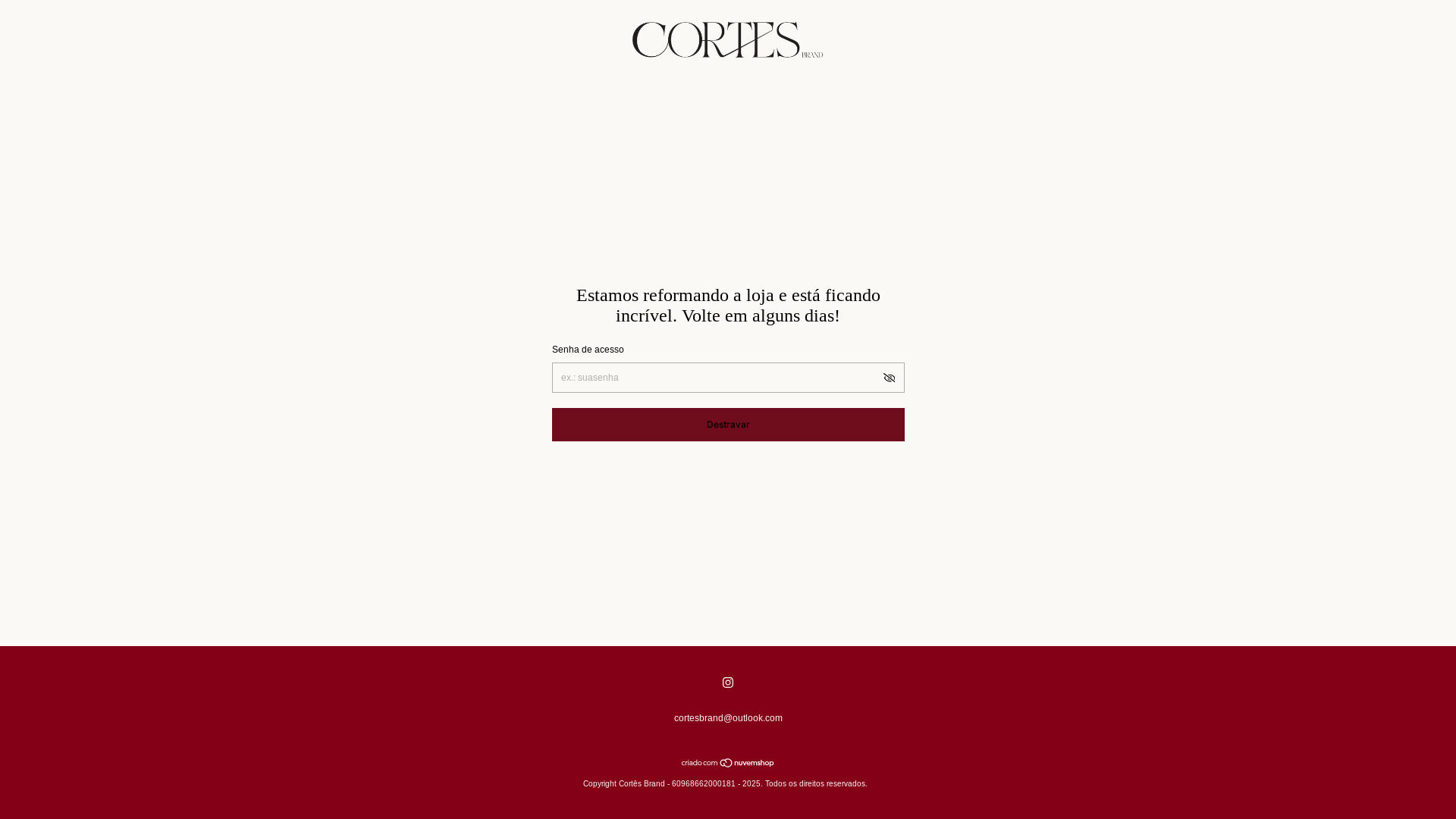 website screenshot of https://cortesbrand.com.br/