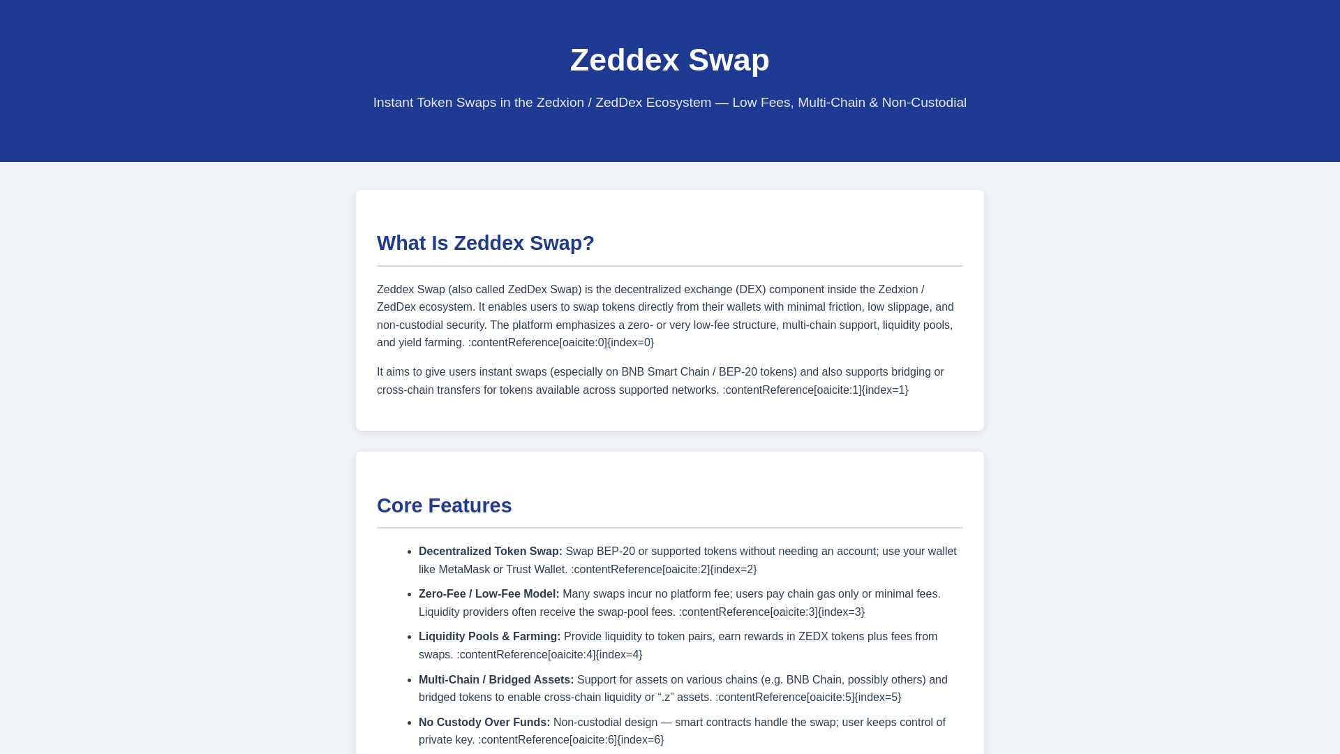 website screenshot of https://official-zeddex-swap-5qa.pages.dev