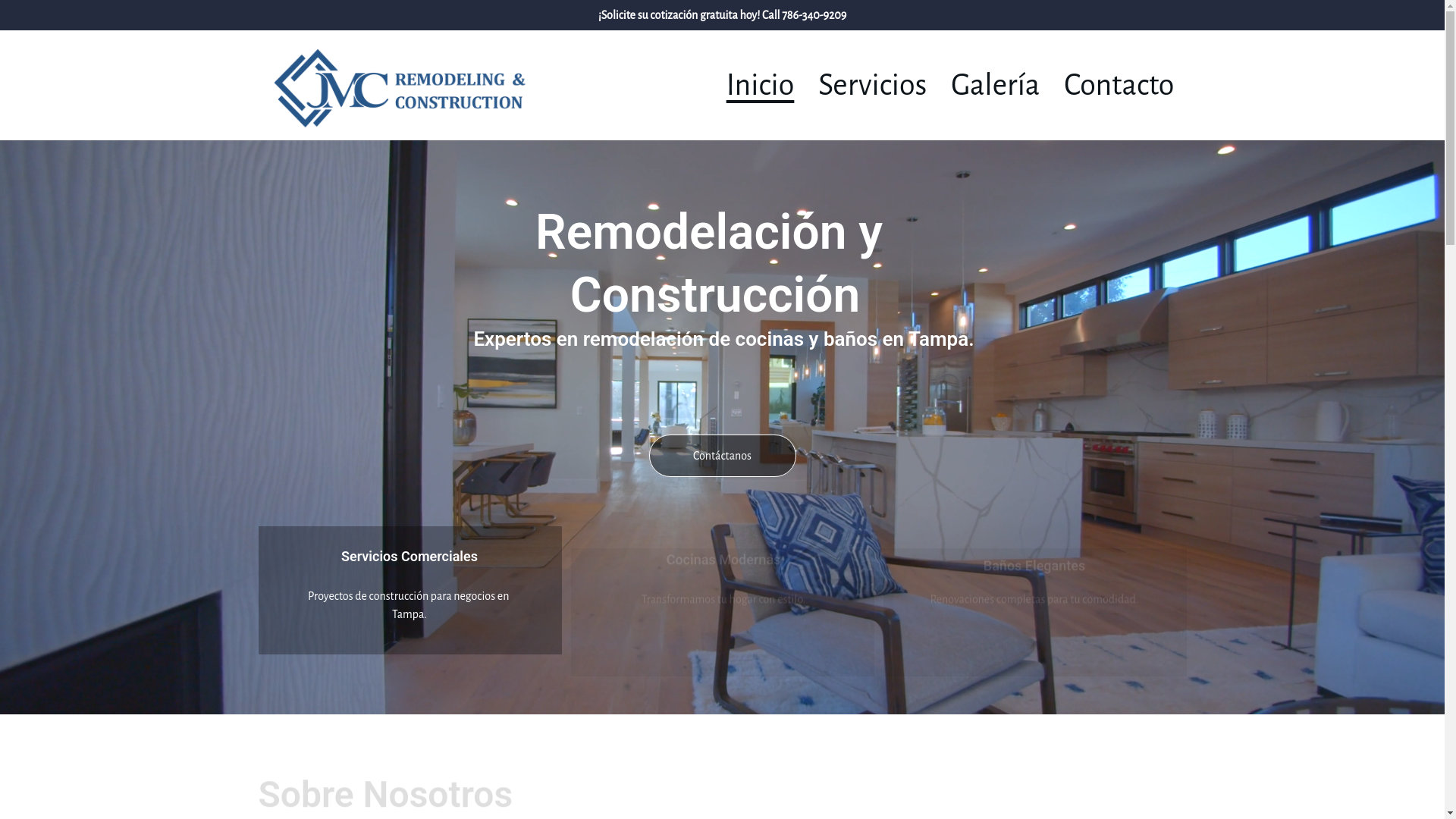 website screenshot of https://jmcremodelingconstruction.com/