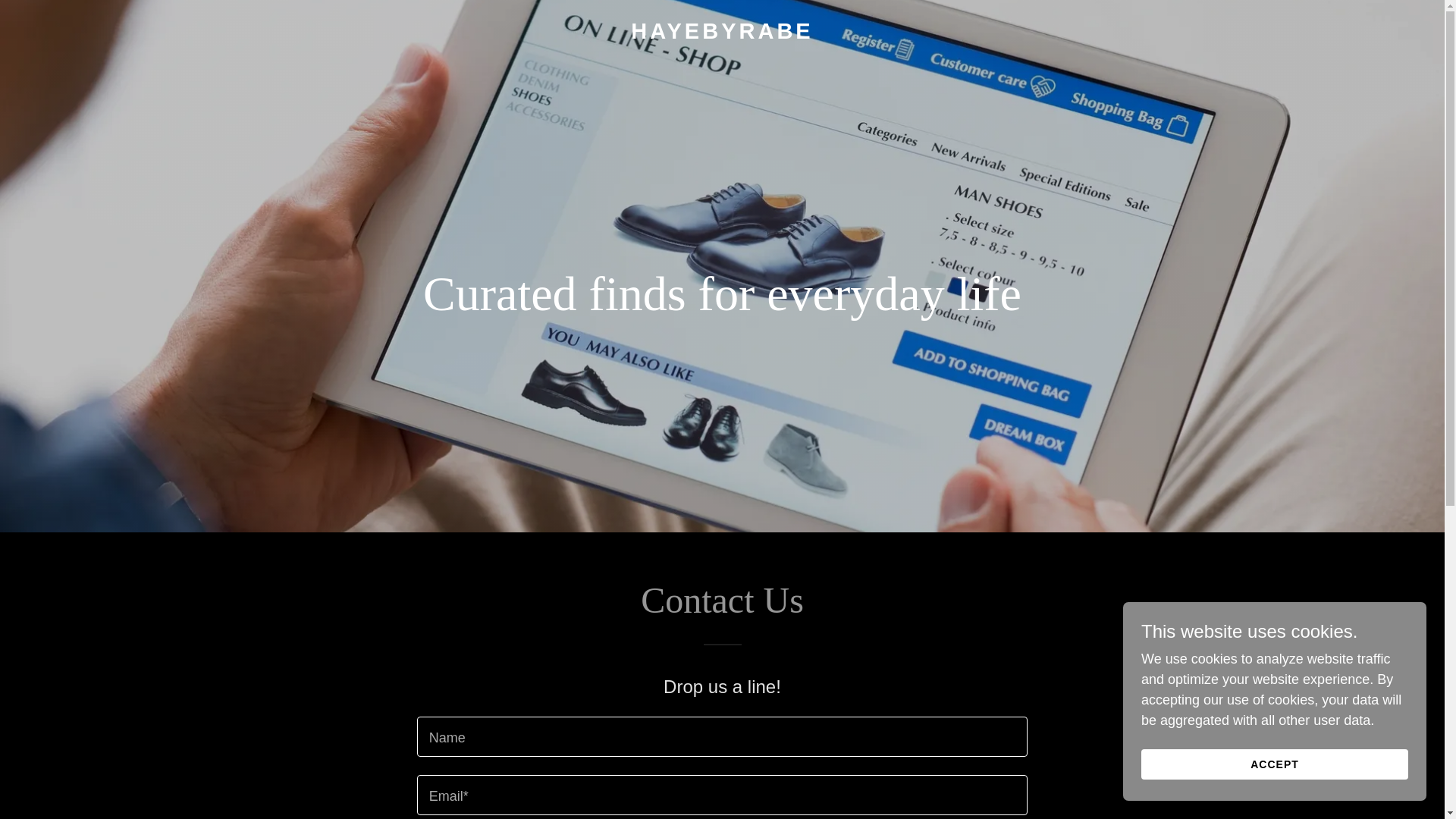 website screenshot of https://hayebyrabe.store/