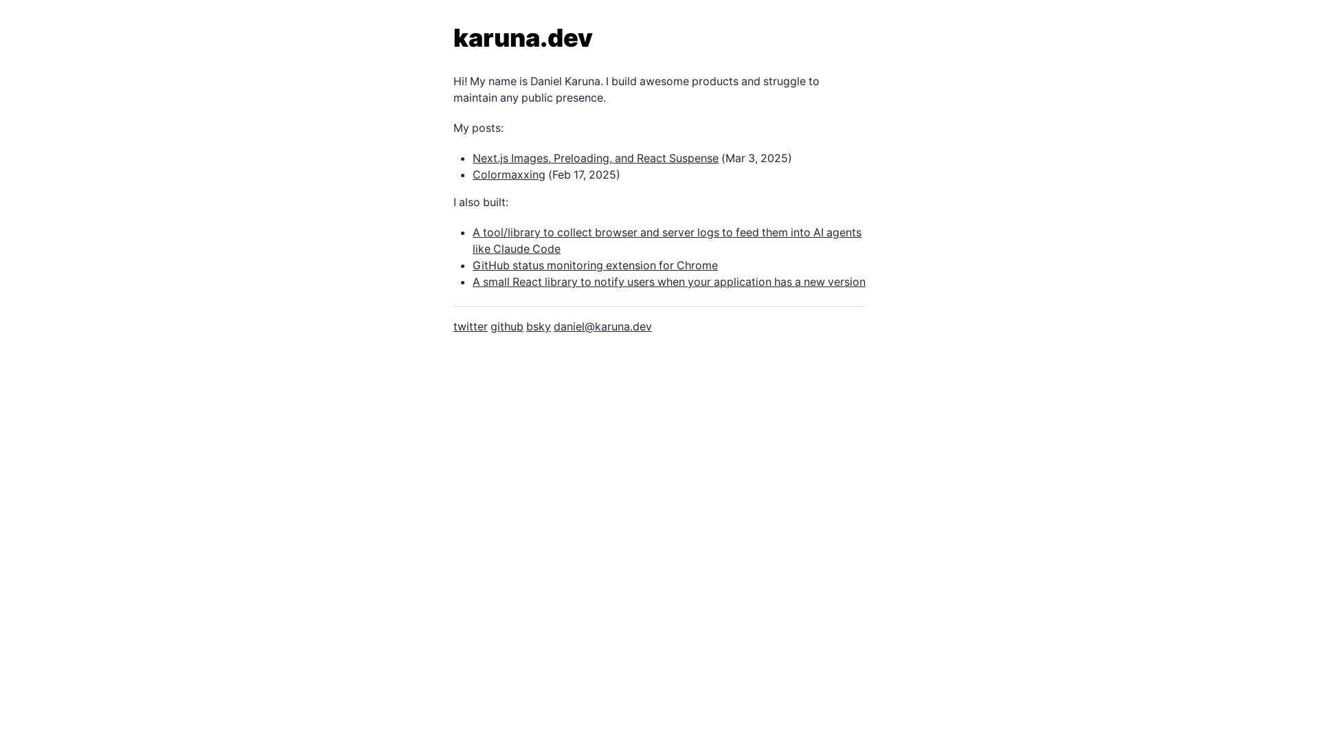 website screenshot of https://karuna-dev.pages.dev/