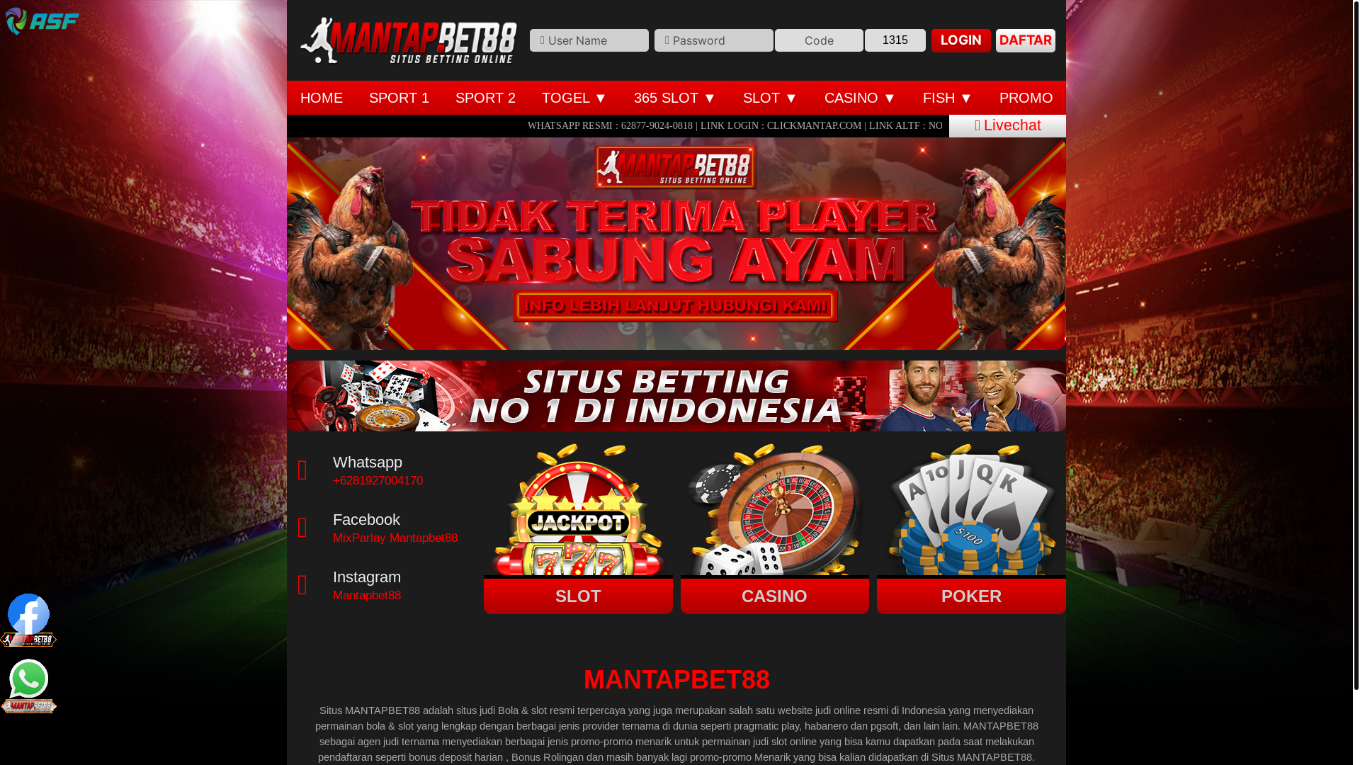 website screenshot of https://sixmantap.com/