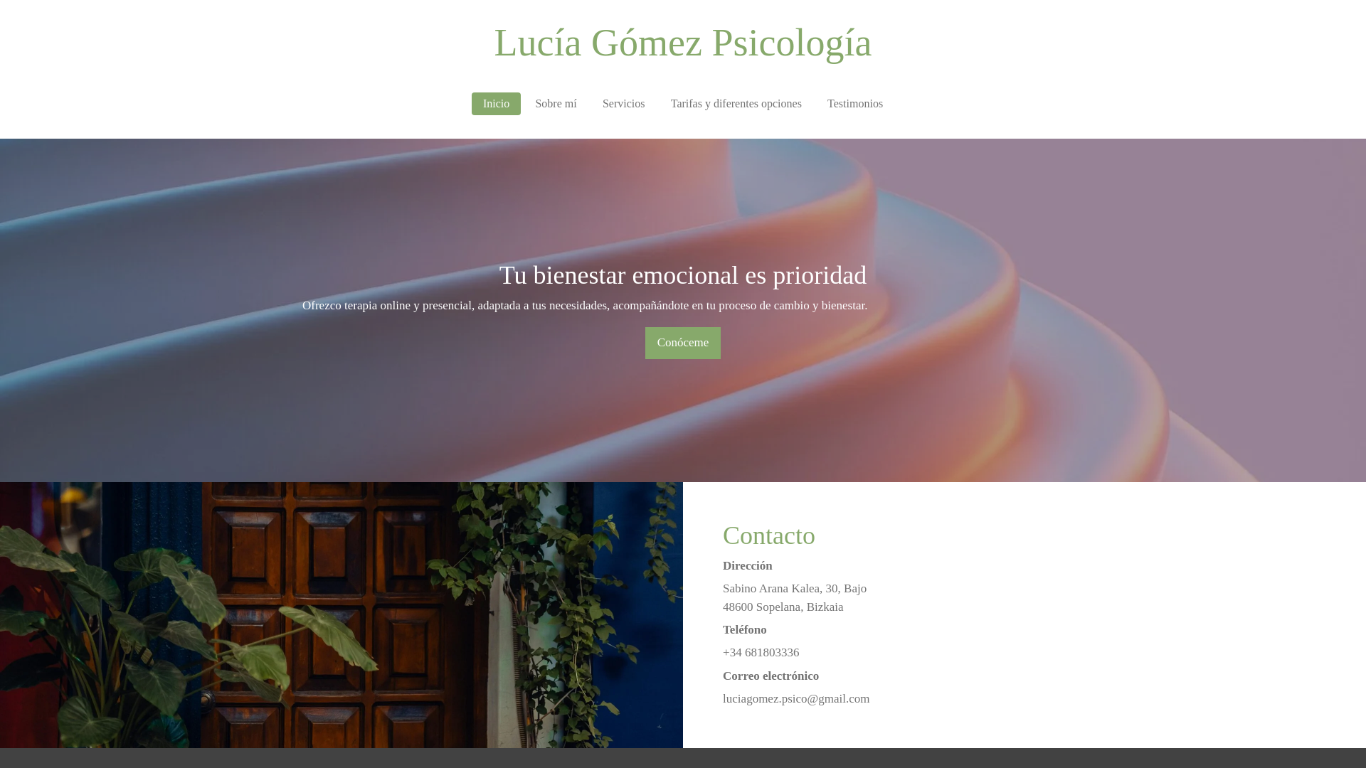 website screenshot of https://luciagomezpsicologia.com/