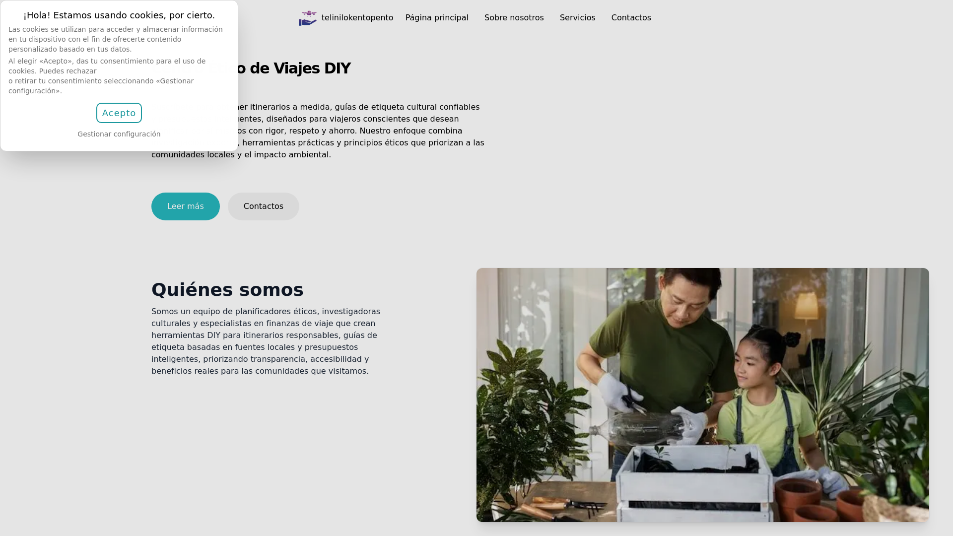 website screenshot of https://telinilokentopento.digital/