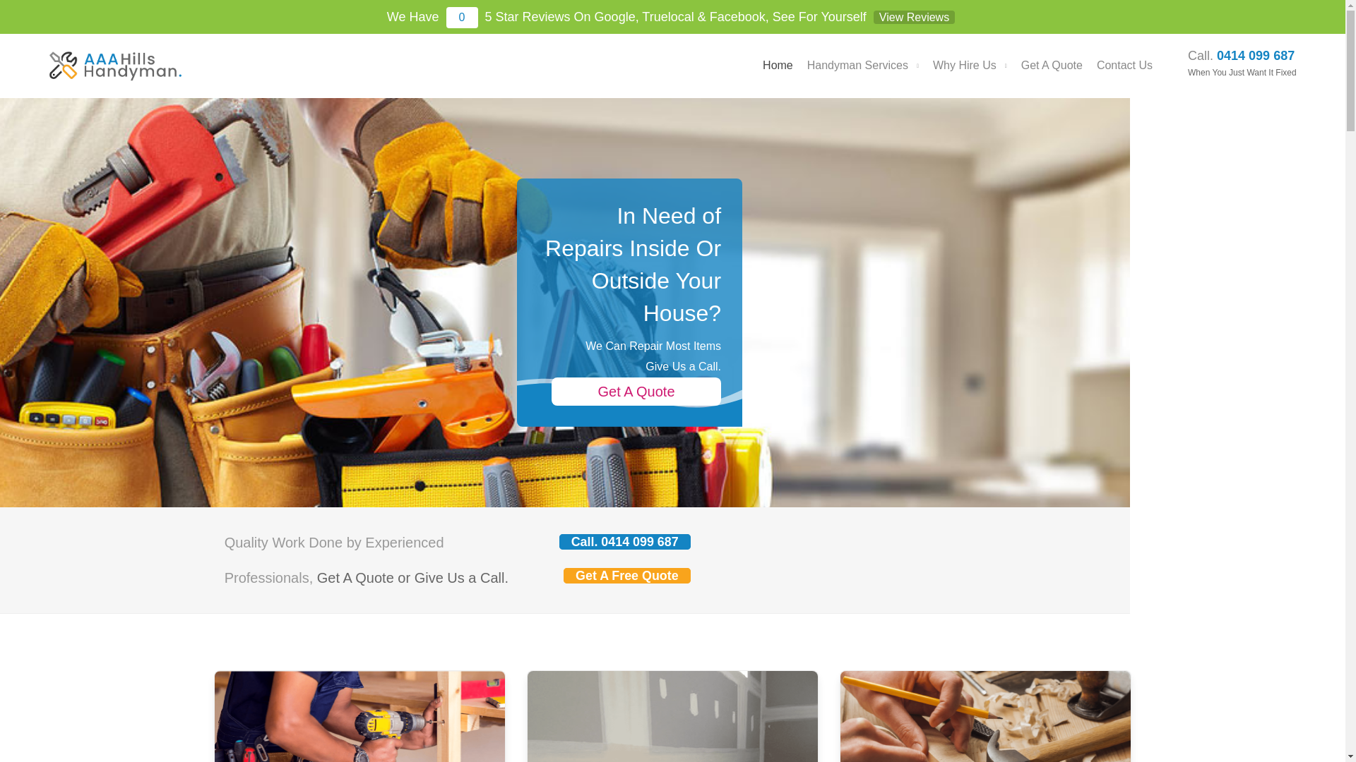 website screenshot of https://aaahillshandyman.online/