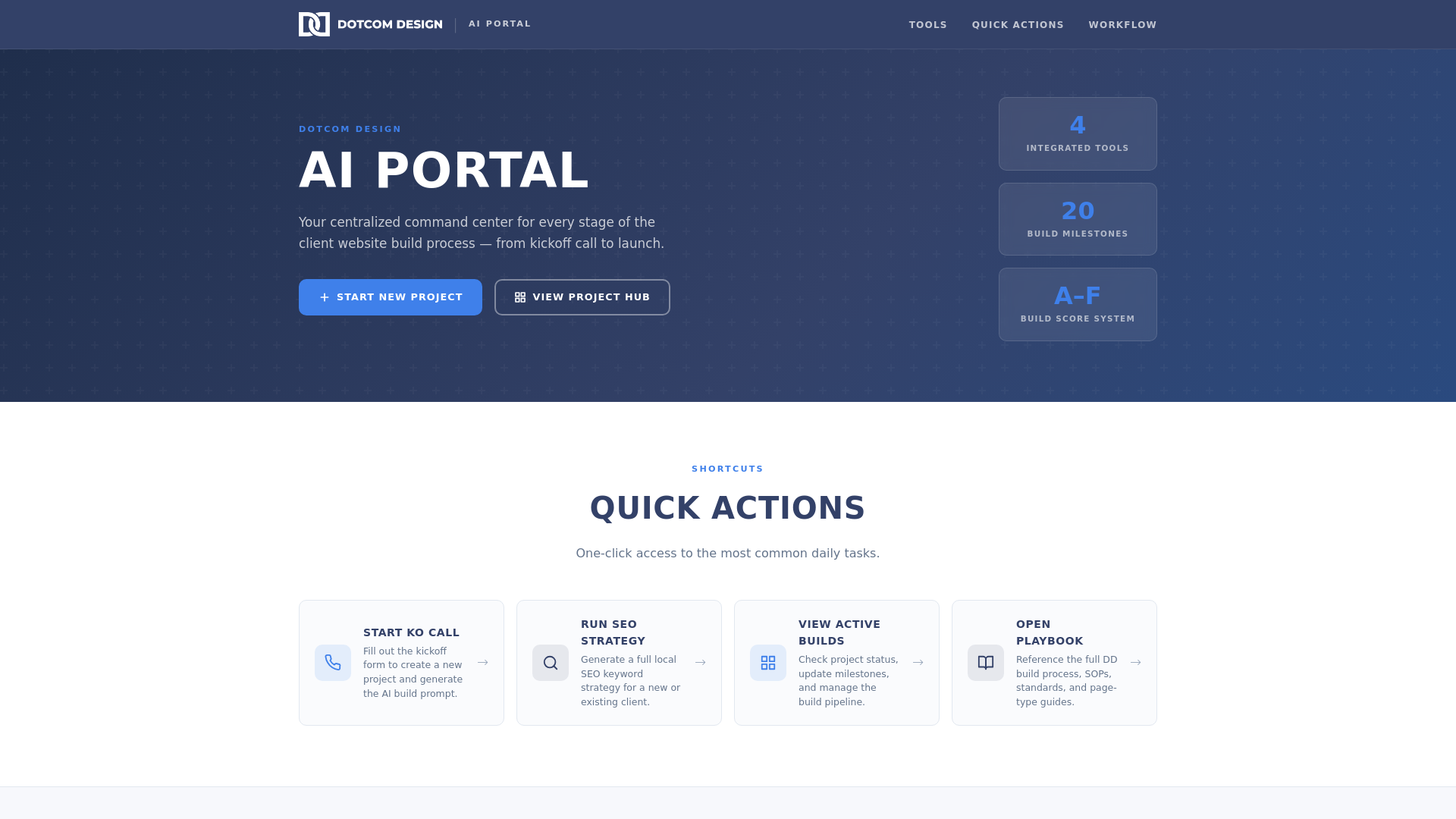 website screenshot of https://dotcom-ai-portal.pages.dev/