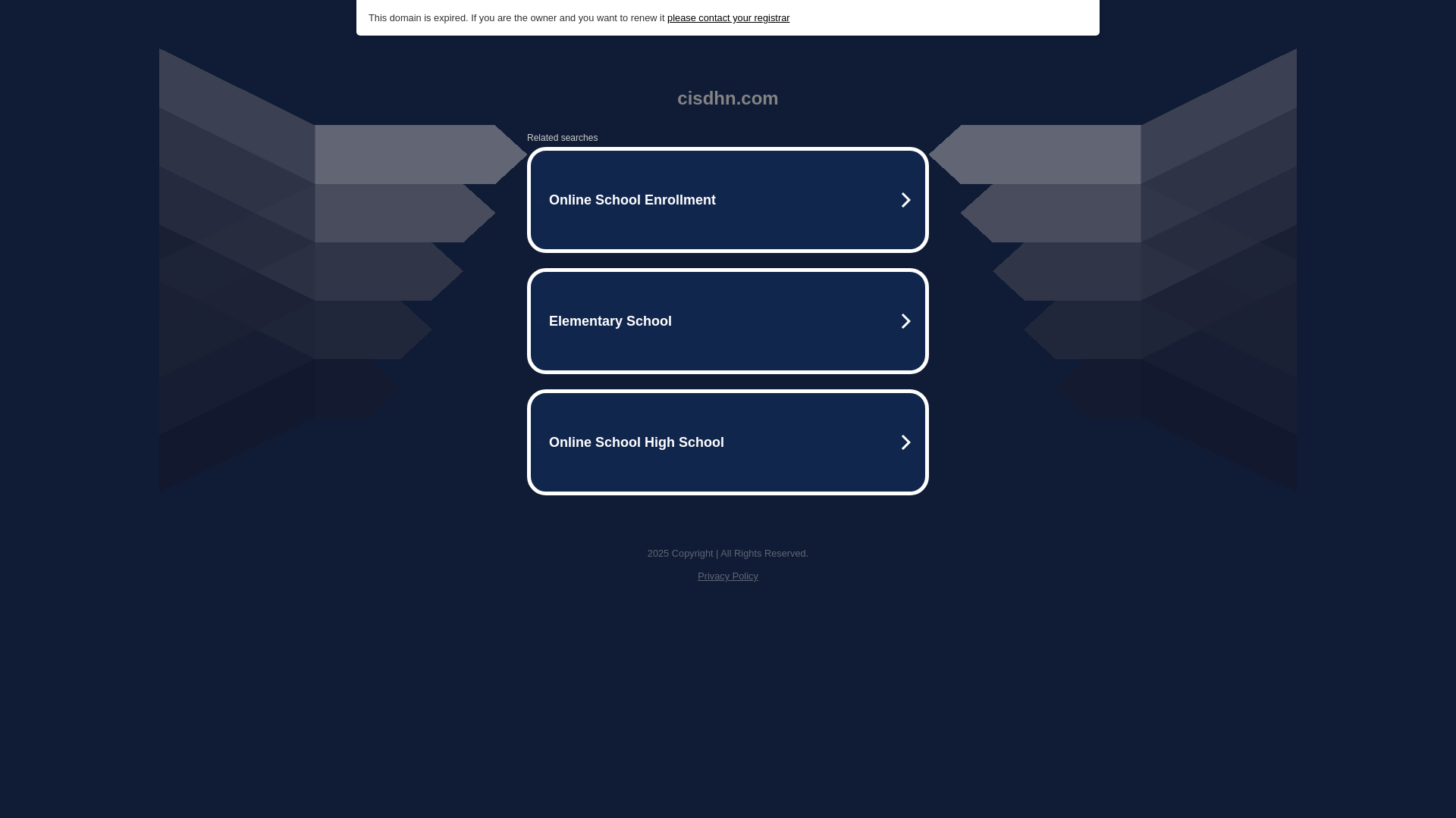 website screenshot of https://cisdhn.com/