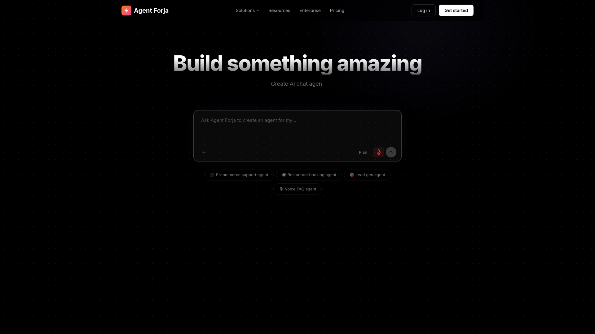 website screenshot of https://agentforja.com