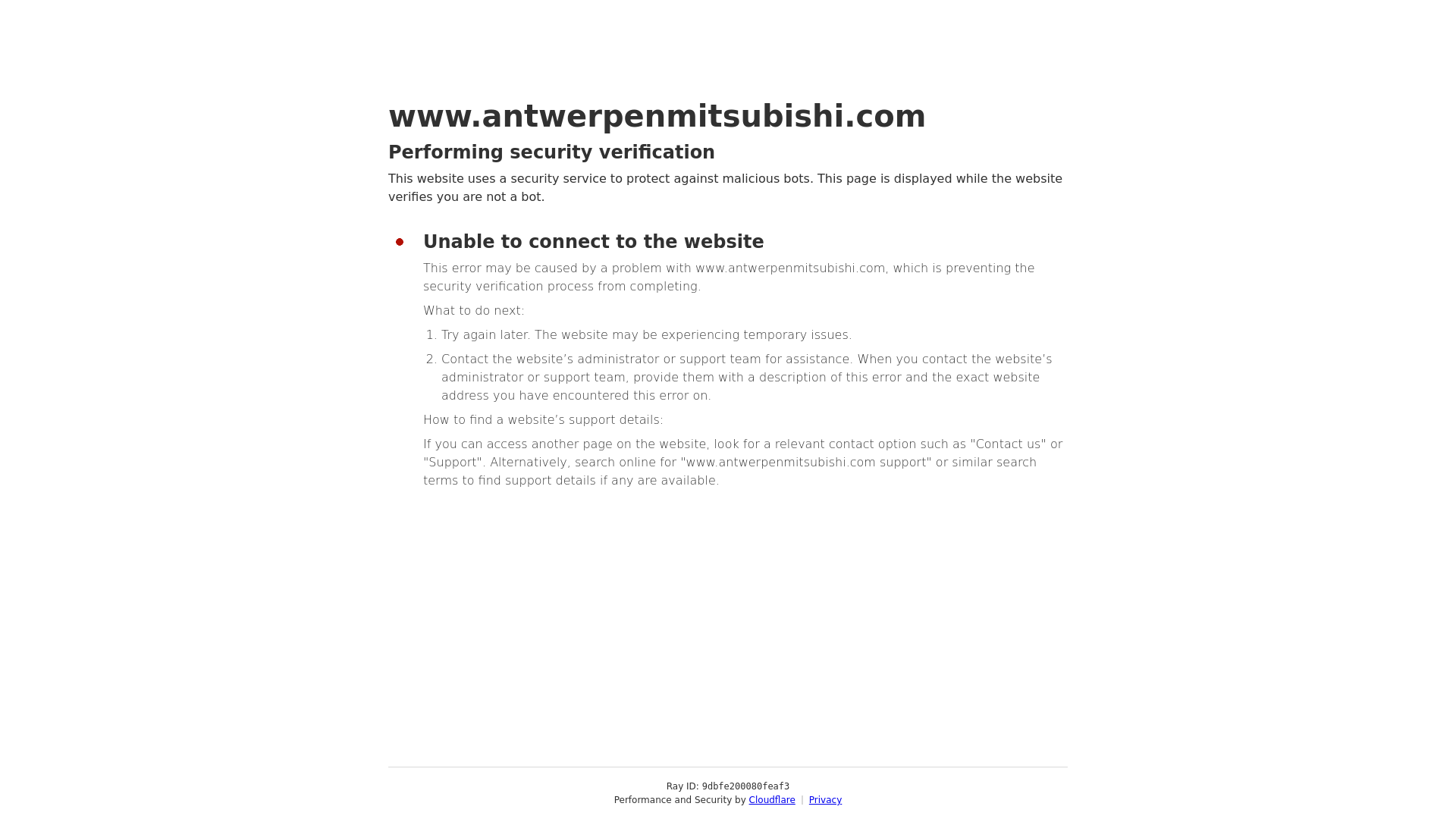 website screenshot of https://antwerpenmitsubishipurchasers.net/