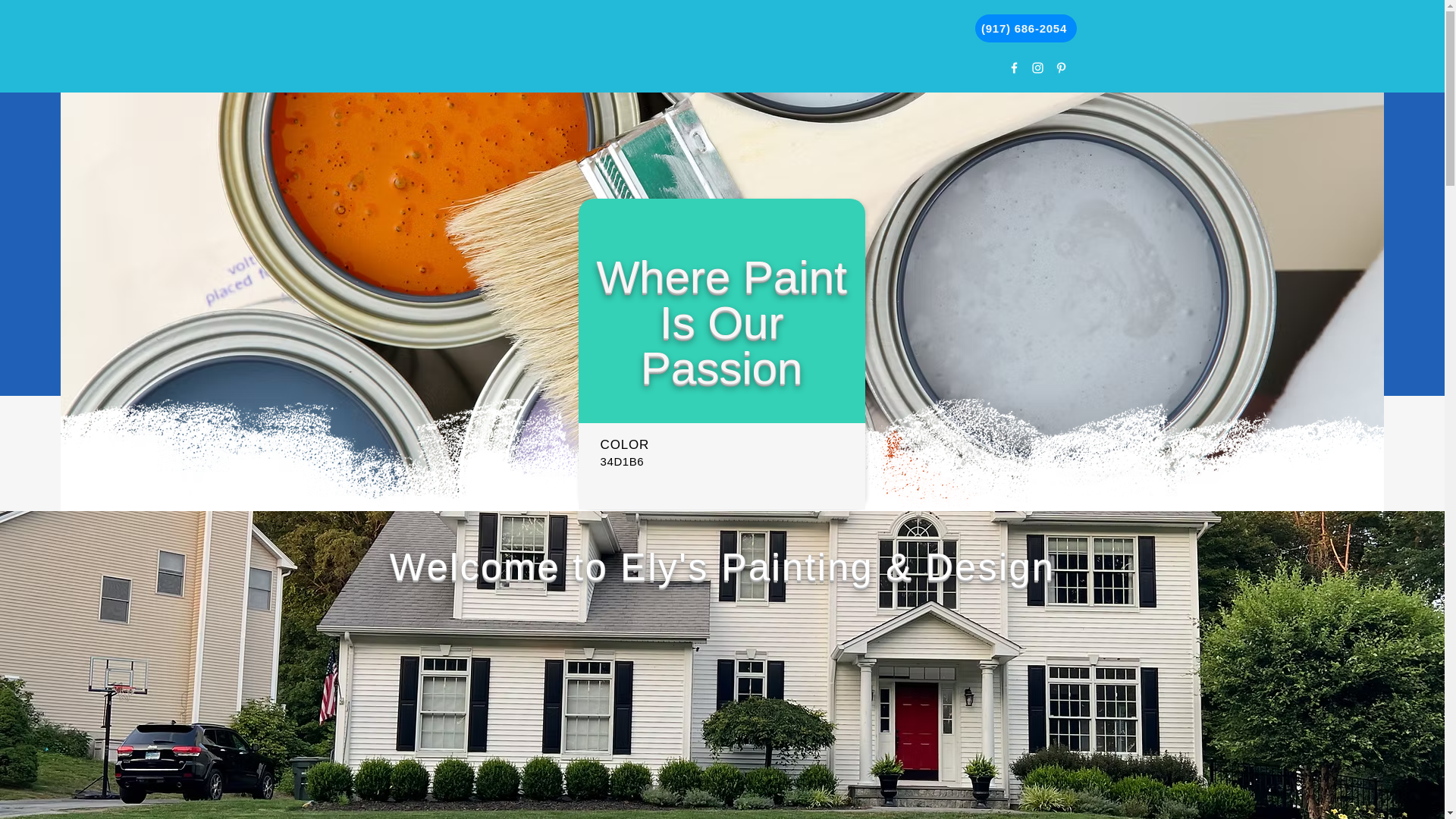 website screenshot of https://elyspaintinganddesign.com/