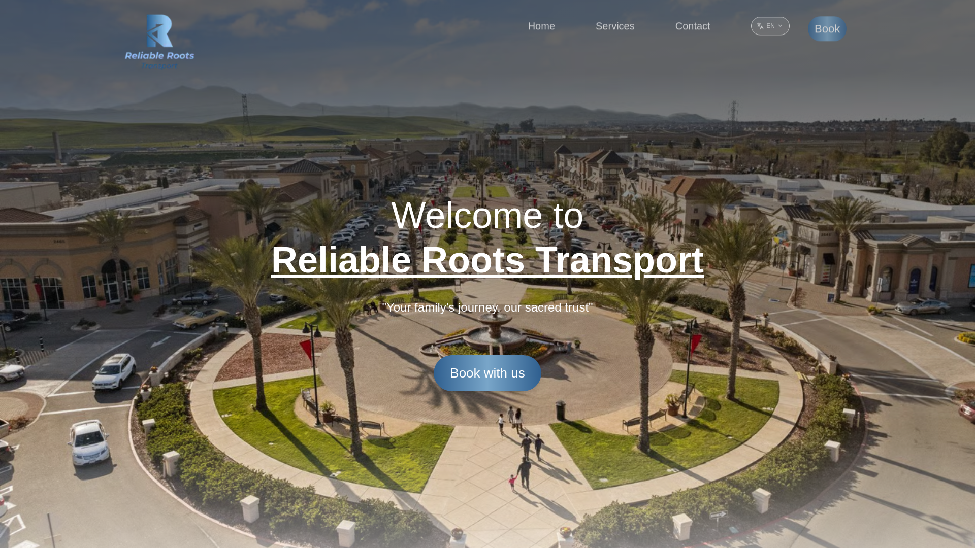 website screenshot of https://reliablerootstransport.com