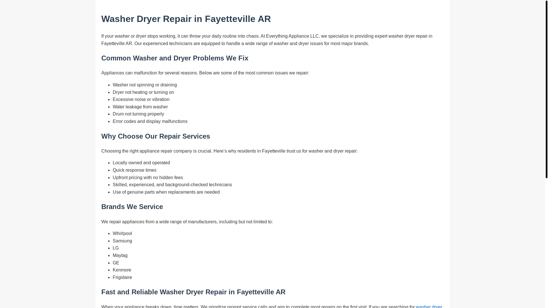 website screenshot of https://washer-dryer-repair-fayetteville.pages.dev/