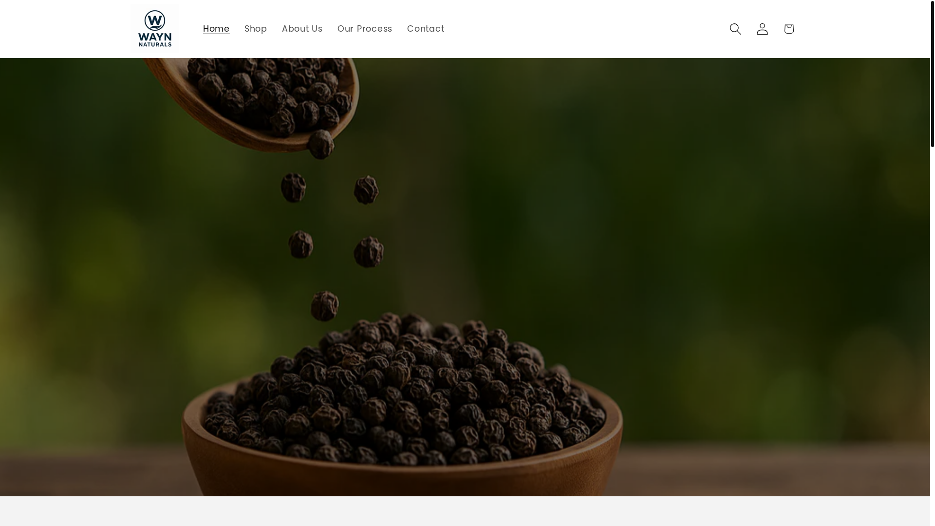 website screenshot of https://waynnaturals.com/