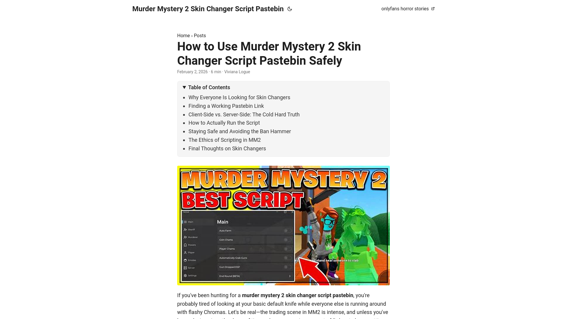website screenshot of https://murdermystery2skinchangerscriptpastebin.pages.dev/