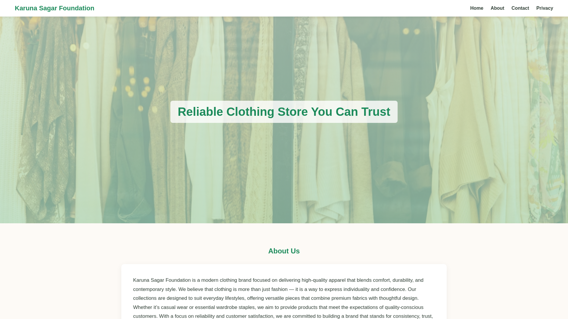 website screenshot of https://karunasagarfoundationn.shop/