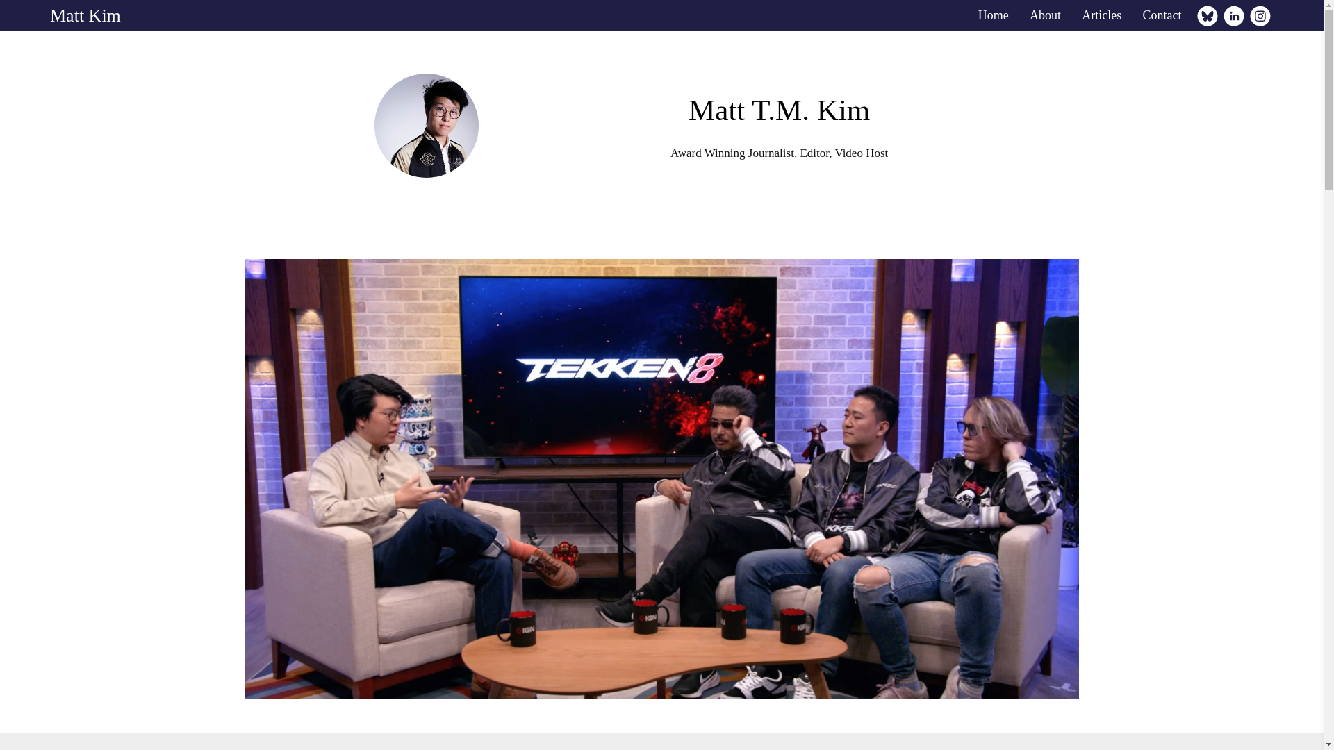 website screenshot of https://mattkimwrites.com/