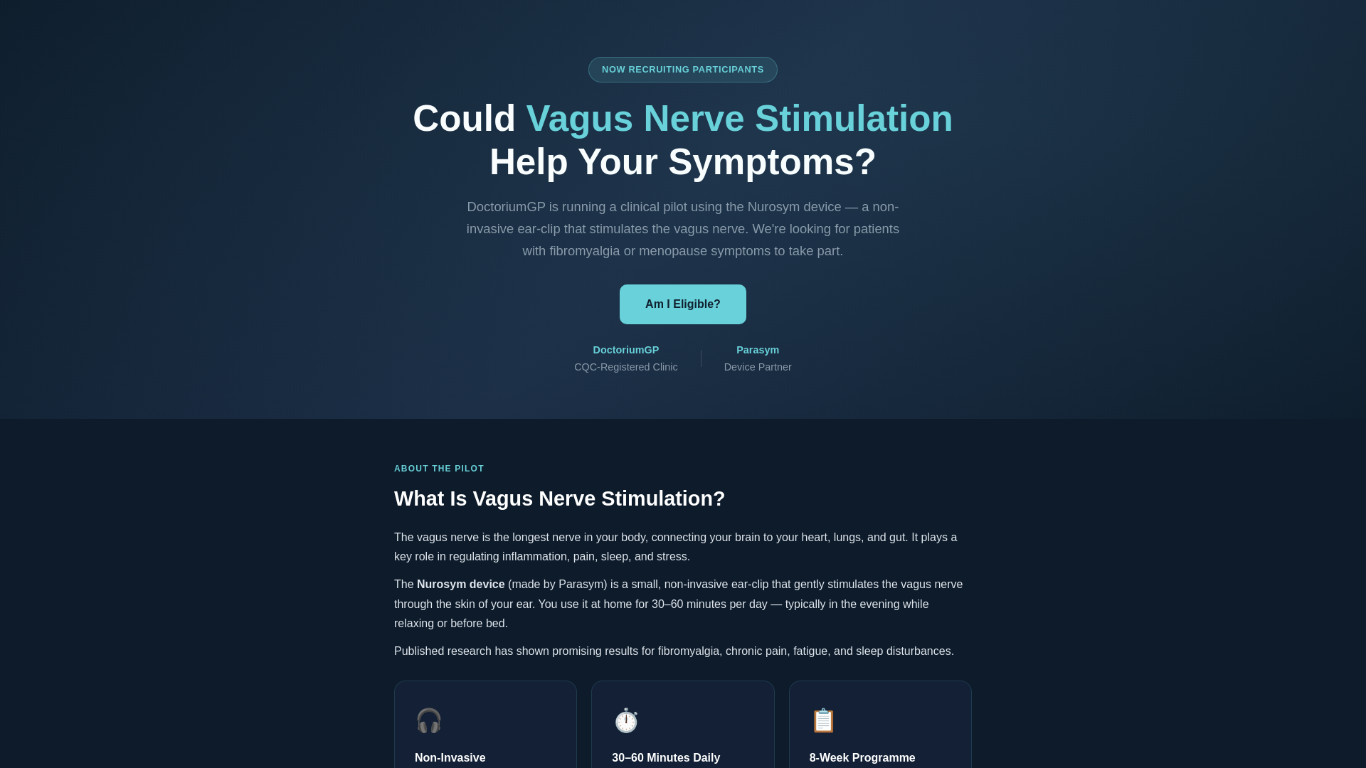 website screenshot of https://doctoriumgp-nurosym-pilot.pages.dev/
