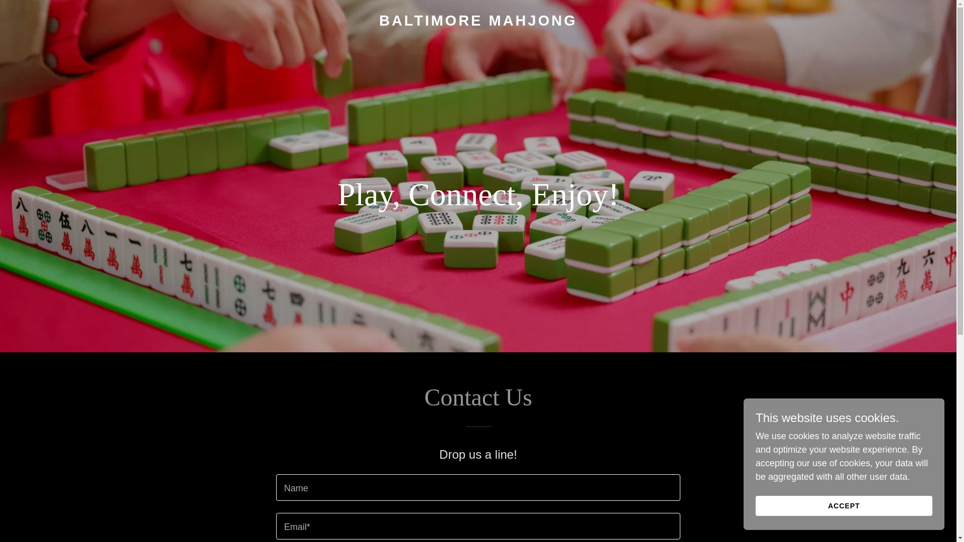 website screenshot of https://baltimoremahjong.com/