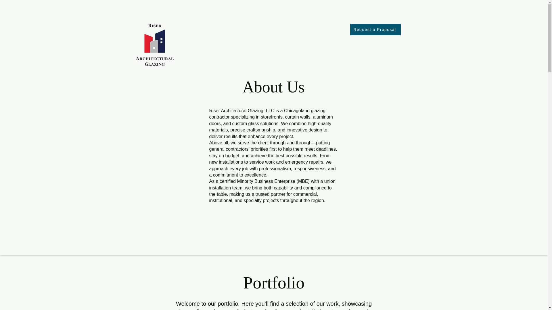 website screenshot of https://riserarchitecturalglazing.com/