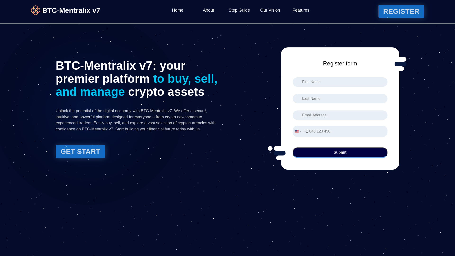 website screenshot of https://btc-mentralix-v7.com