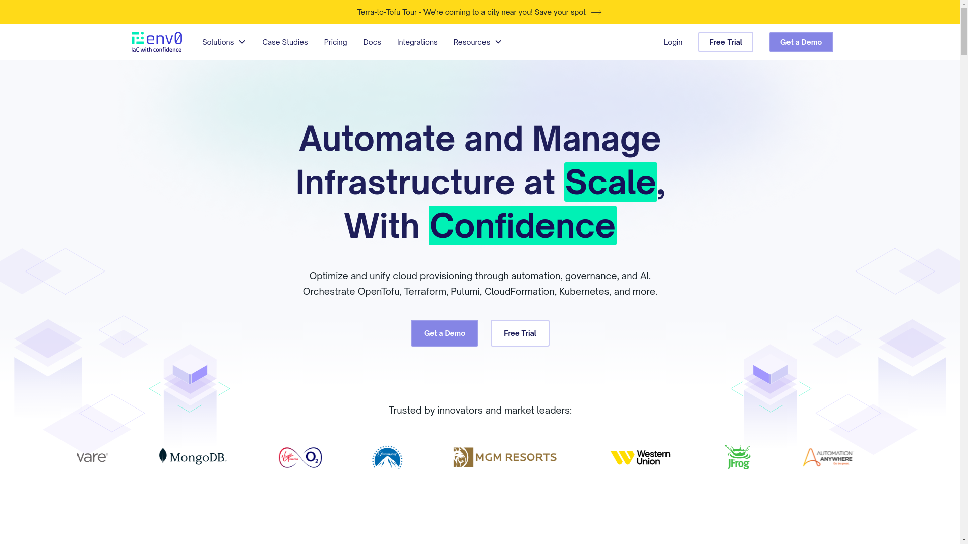 website screenshot of https://envzero.co/