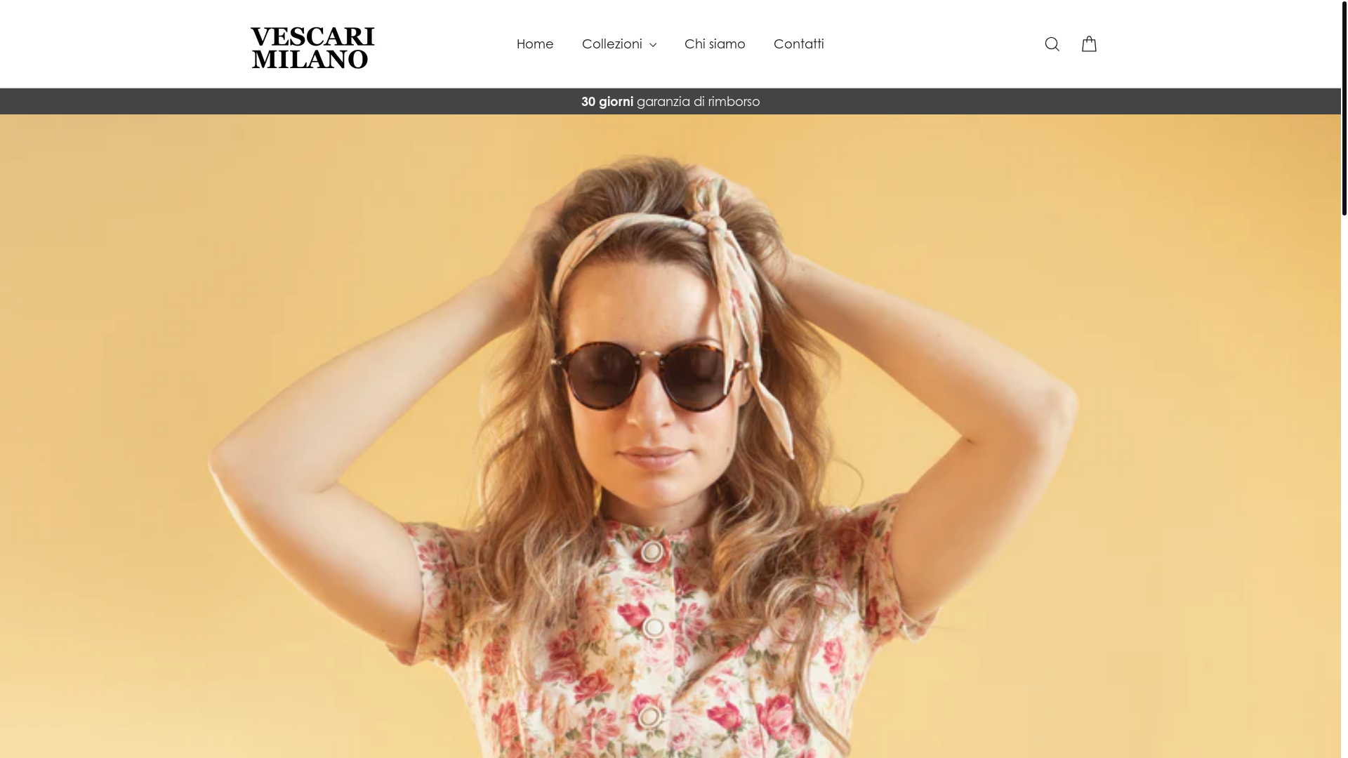 website screenshot of https://vescari-milano.com/