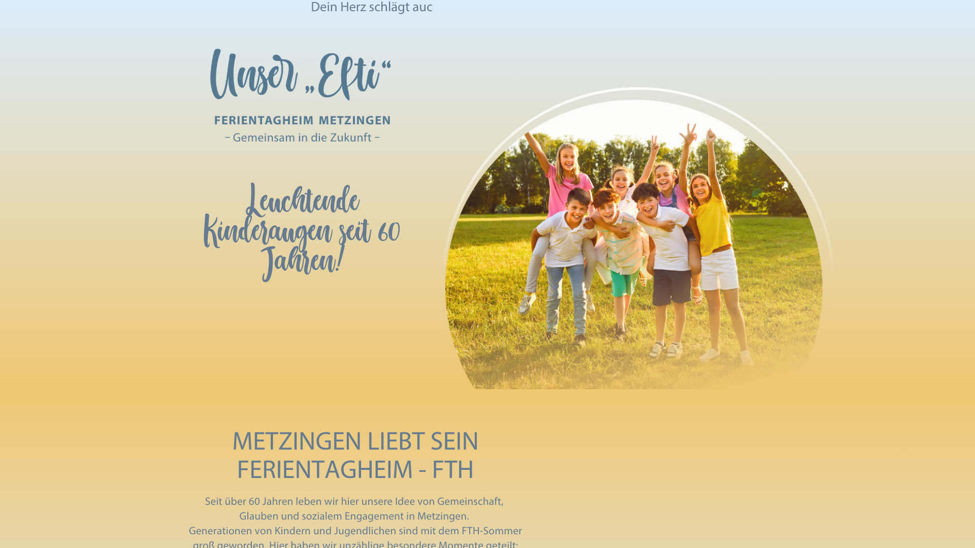 website screenshot of https://unser-fth.com/