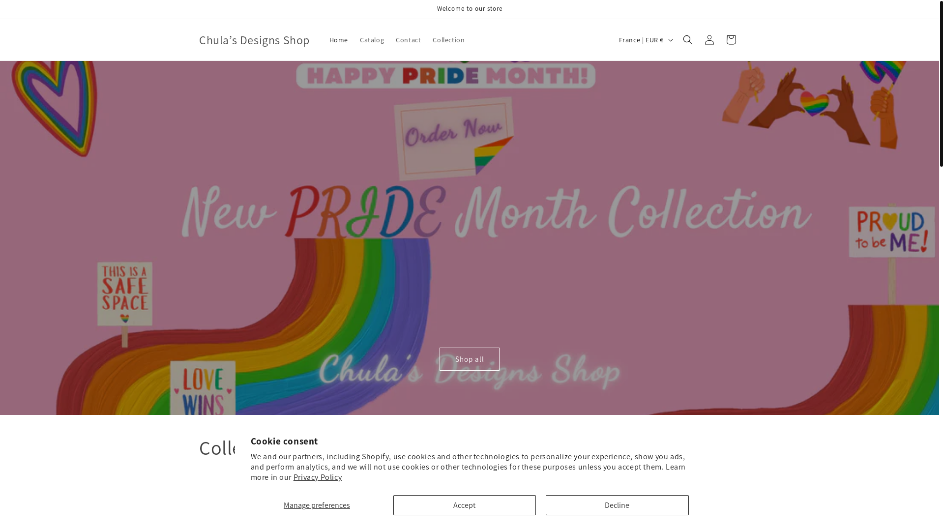 website screenshot of https://chulasshopcreations.com/
