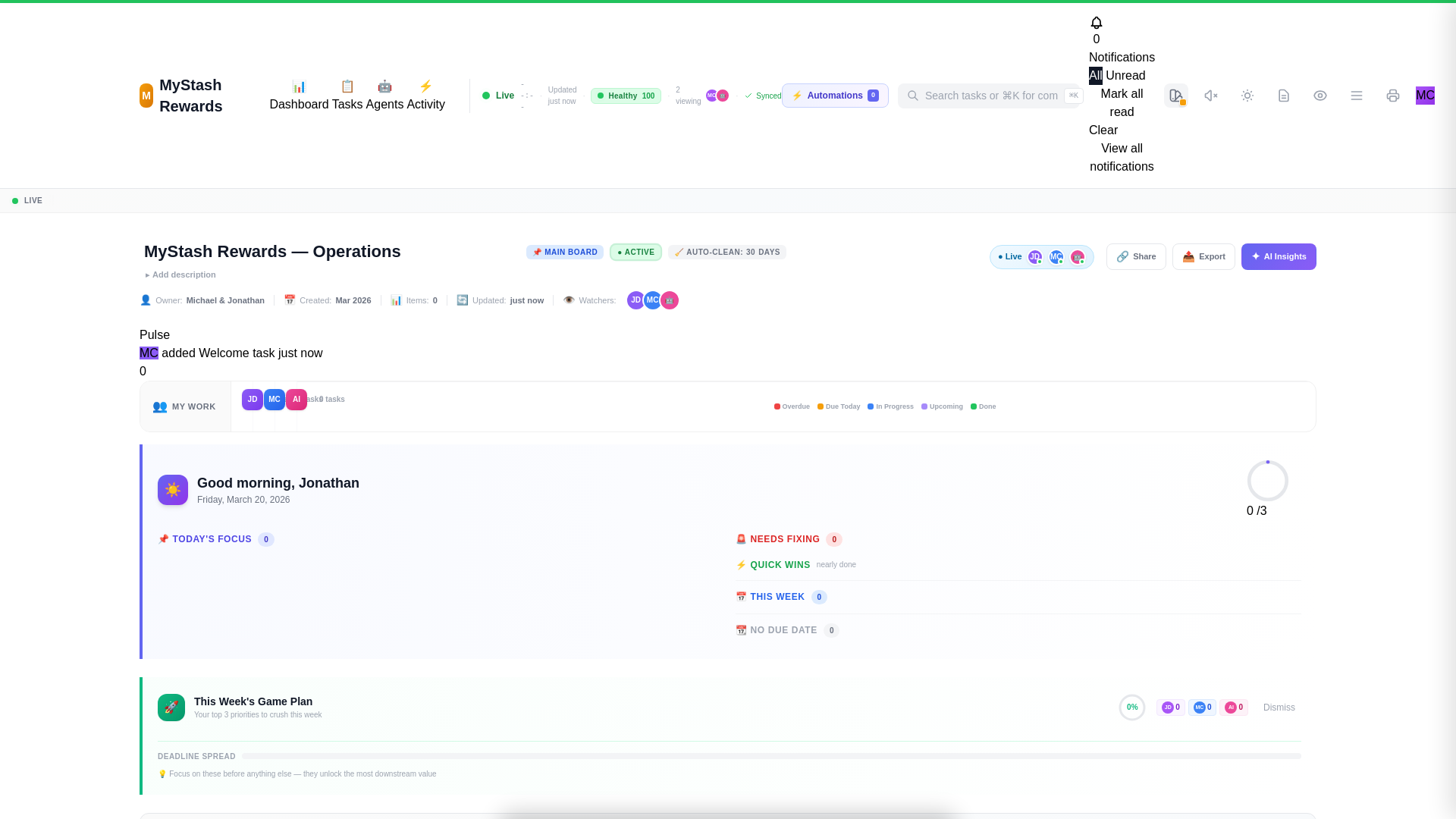 website screenshot of https://mission-control-ah9-6nf.pages.dev/