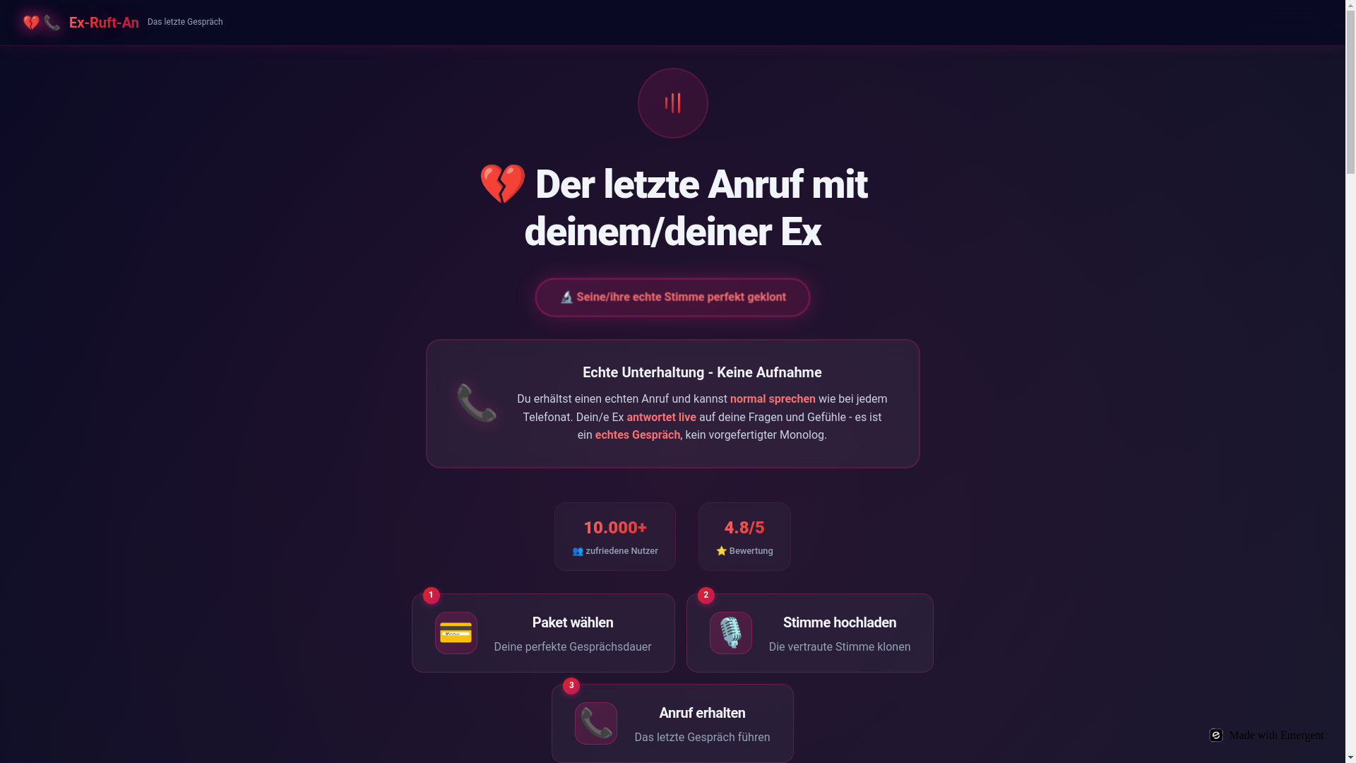 website screenshot of https://exruftan.de/