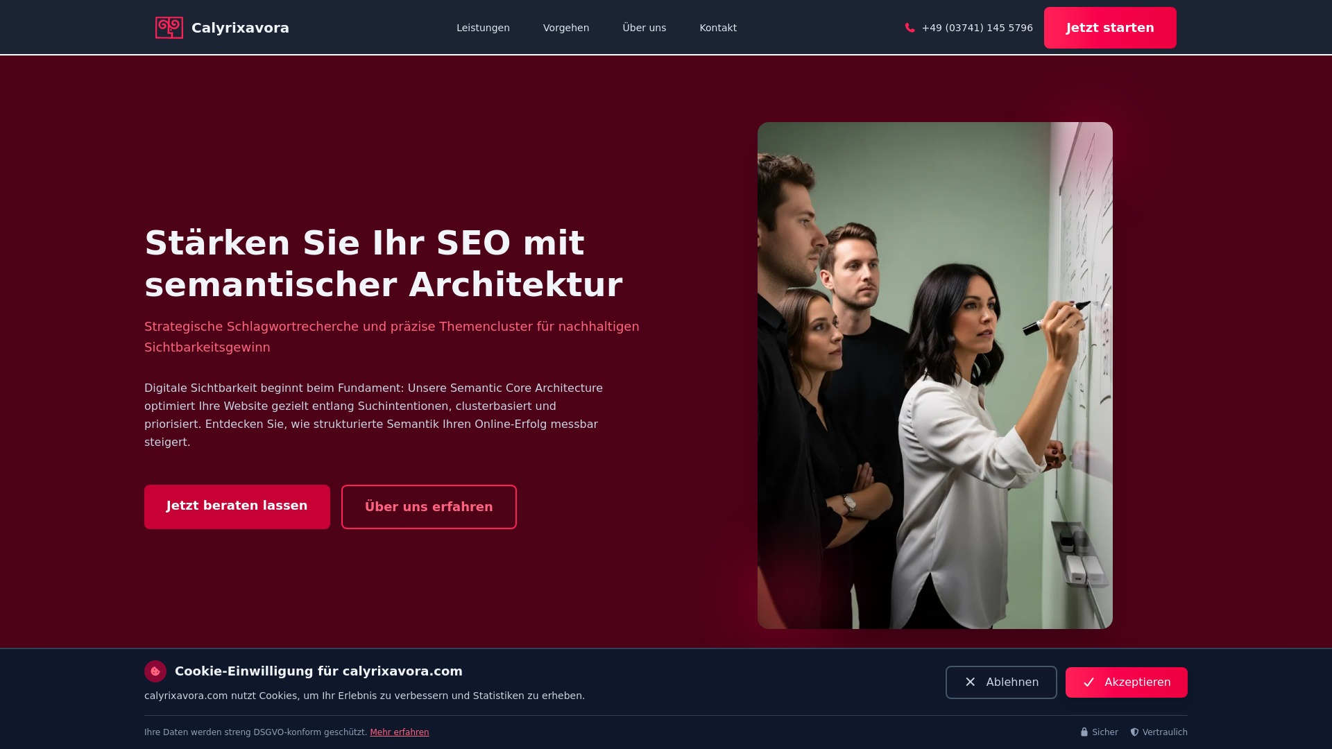 website screenshot of https://calyrixavora.com/