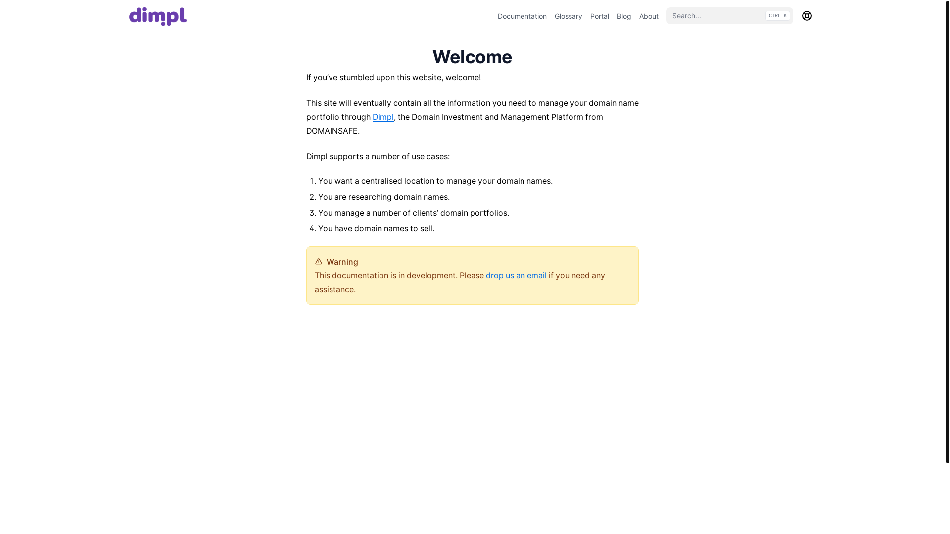 website screenshot of https://domainsafe-docs.pages.dev/