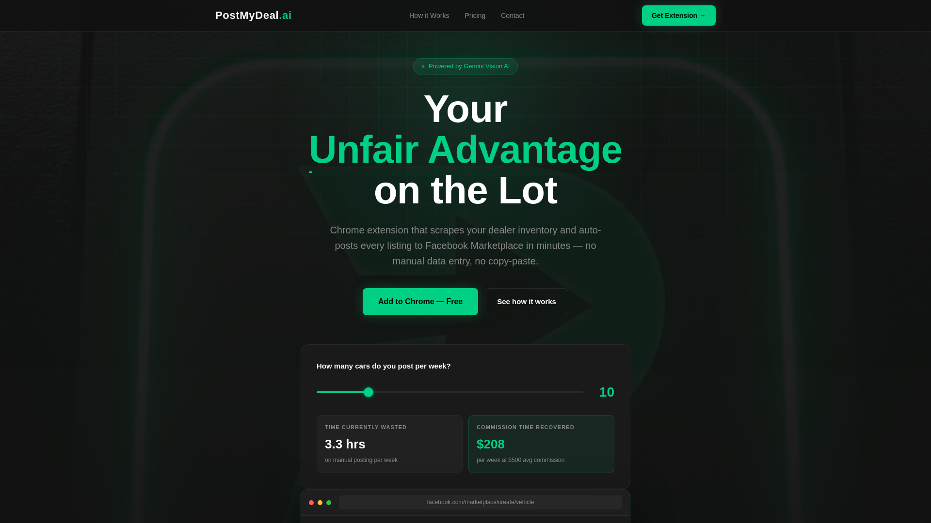 website screenshot of https://postmydeal.ai/