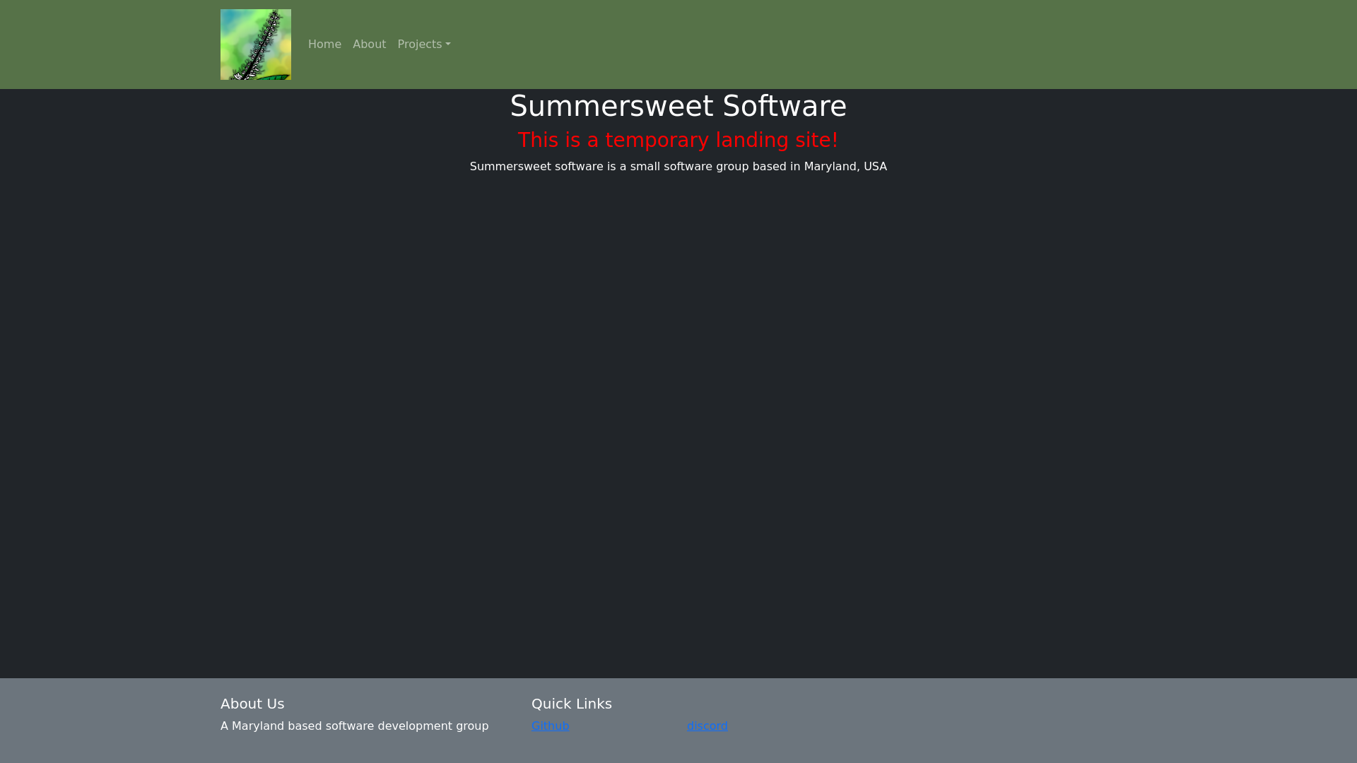 website screenshot of https://summersweet.software/