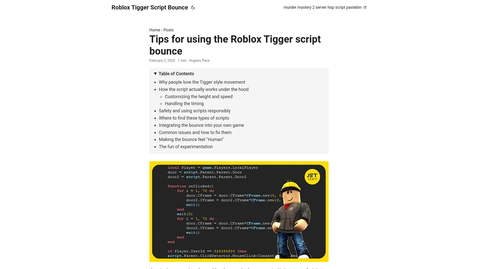 website screenshot of https://roblox-tigger-script-bounce.pages.dev/