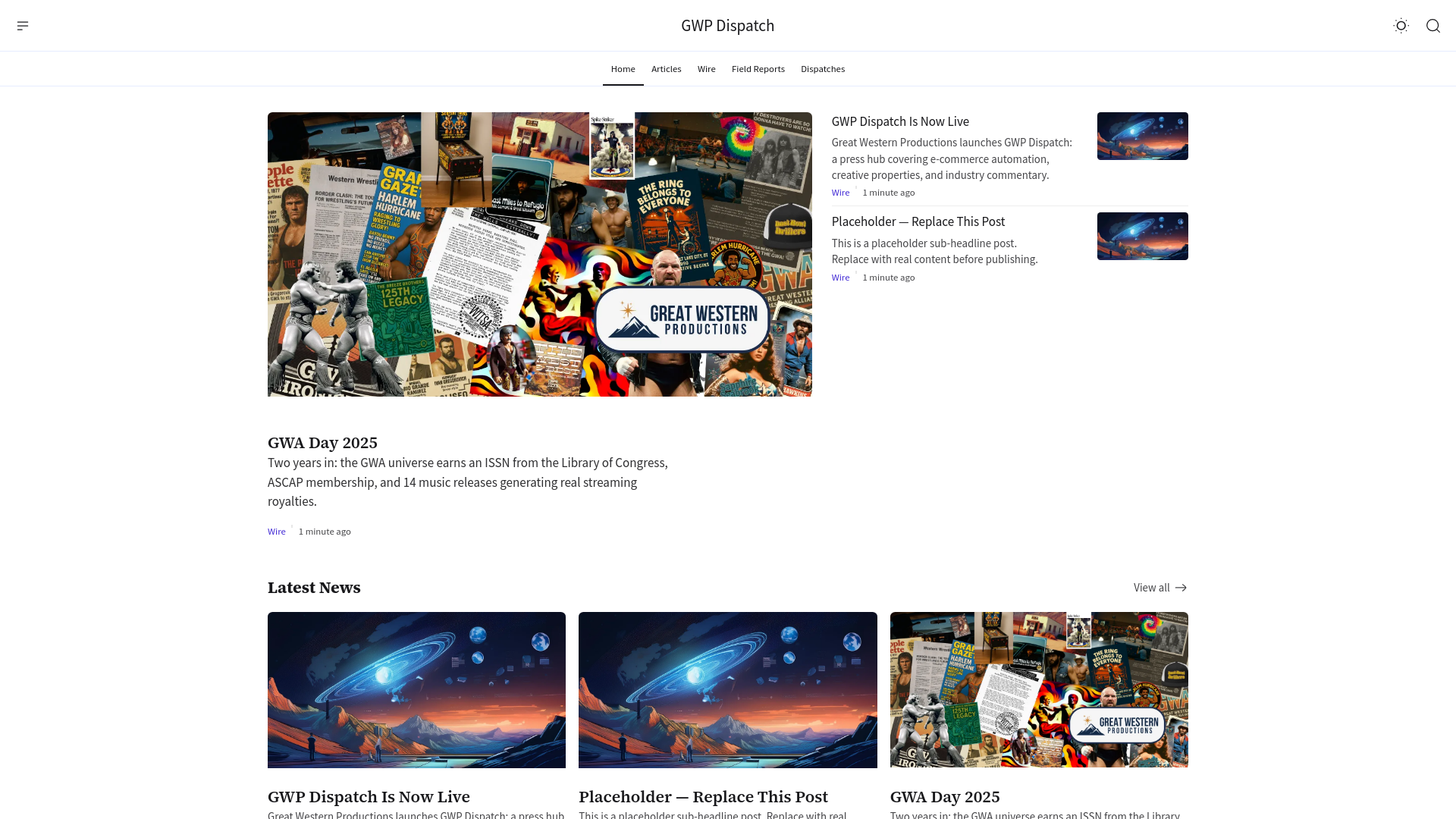 website screenshot of https://gwpdispatchcom-ktgid.kinsta.page