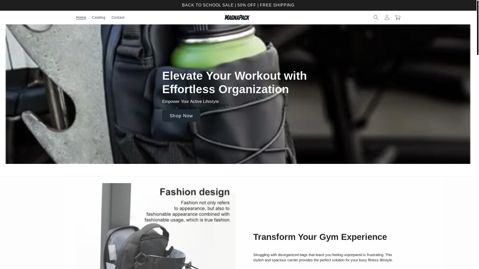 website screenshot of https://magnapack.store/