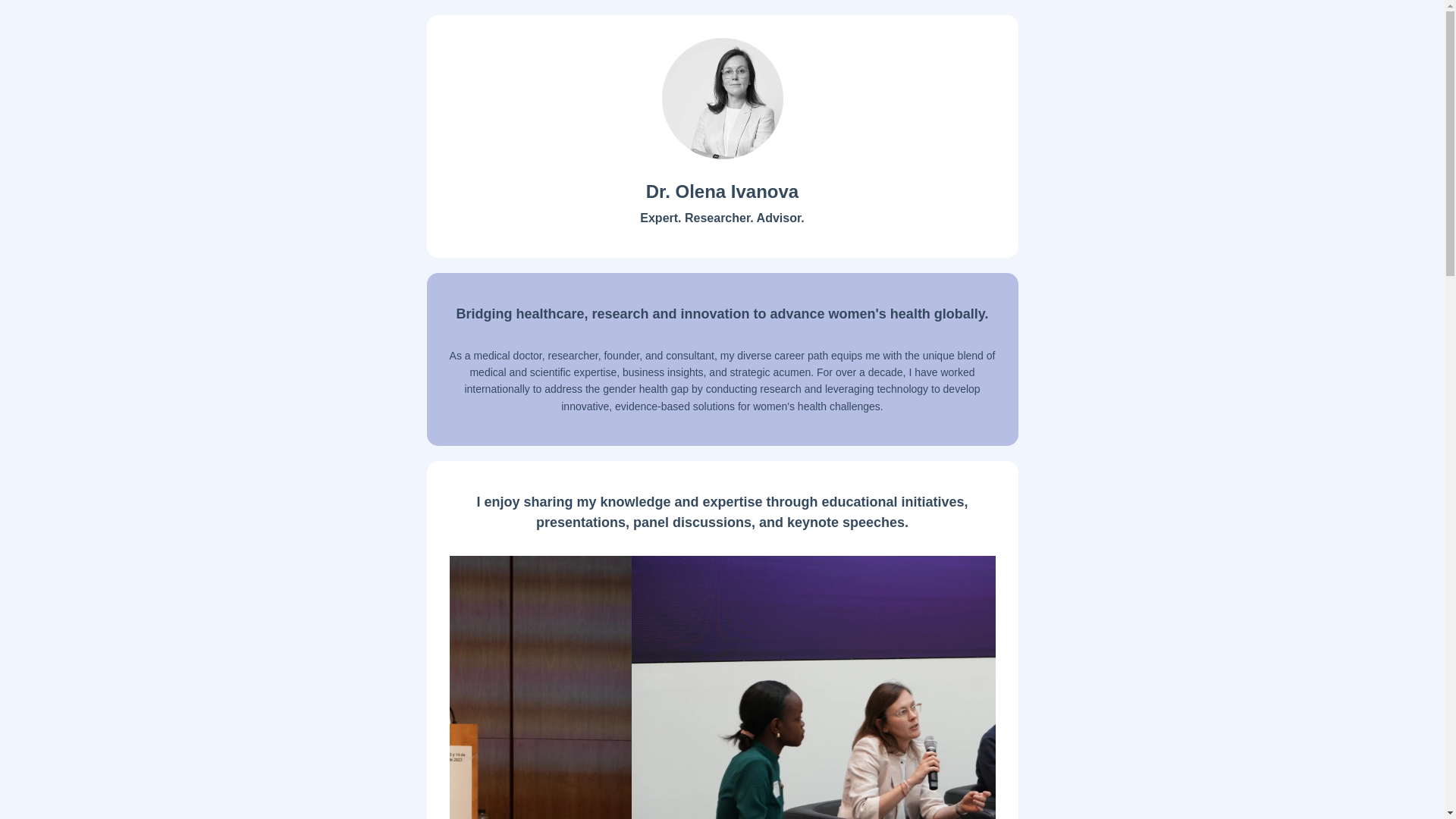 website screenshot of https://ivanovaolena.com/