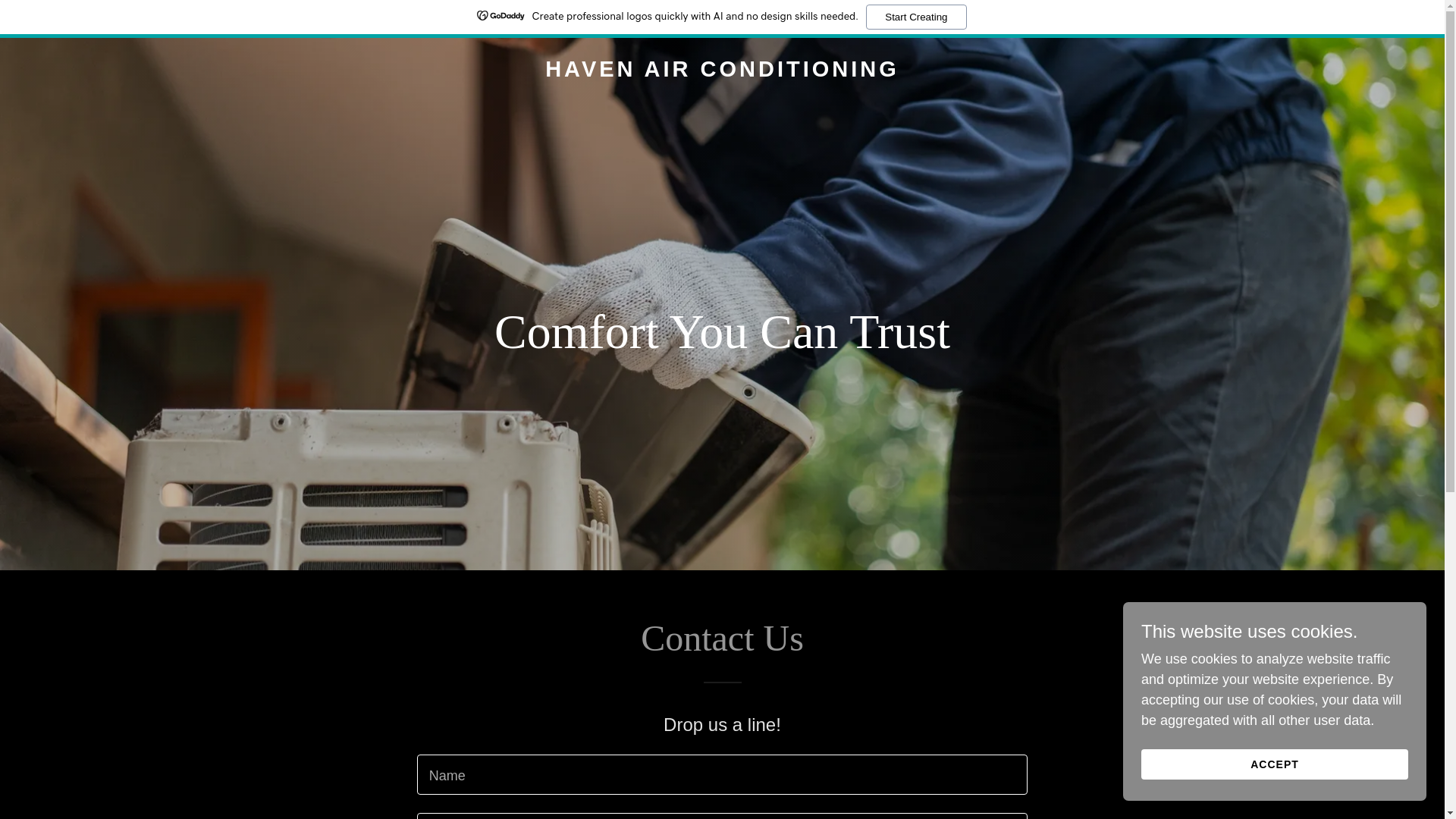 website screenshot of https://havenaircondition.com/