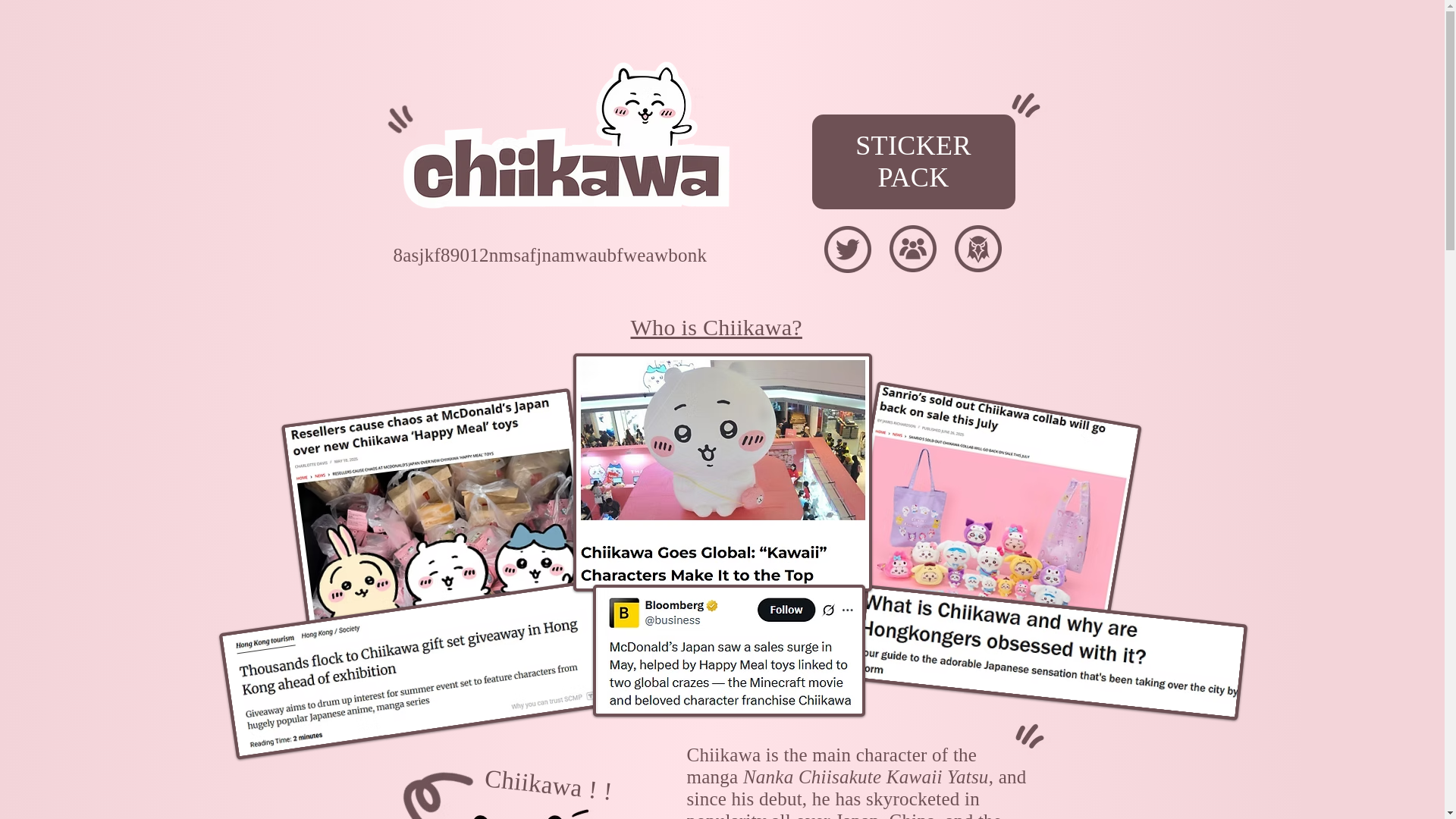 website screenshot of https://chiikawaaa.com/