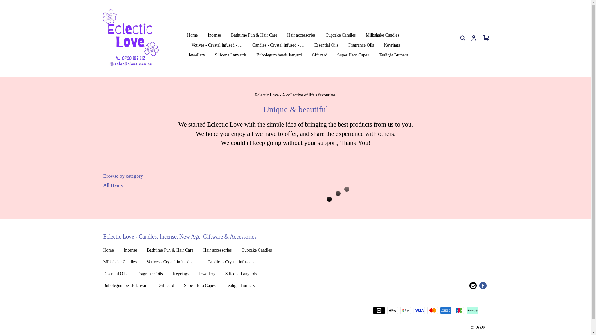 website screenshot of https://eclecticlove.online/