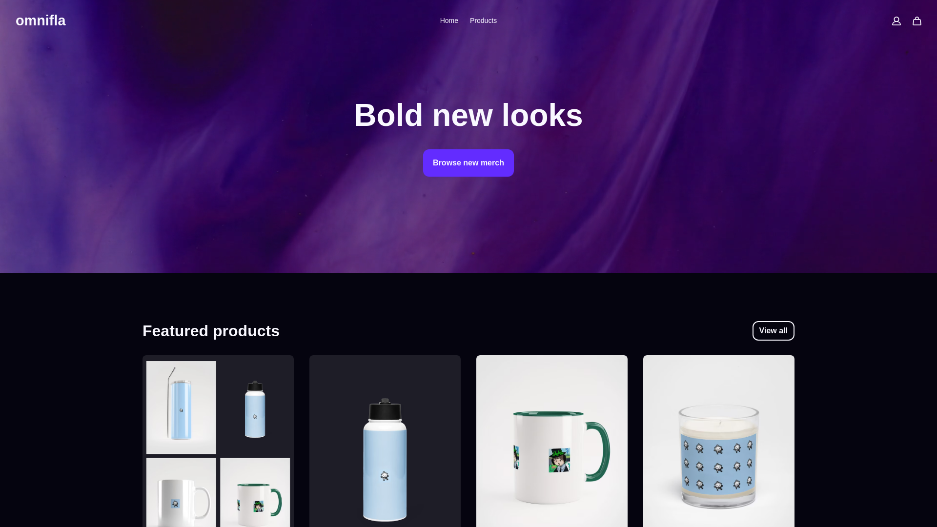website screenshot of https://omnifla.shop/
