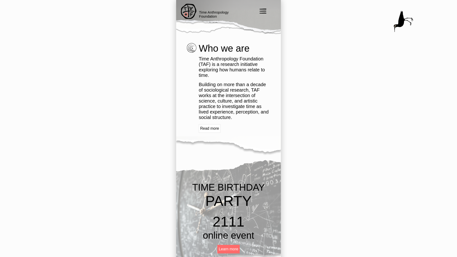 website screenshot of https://tafprojects.com/