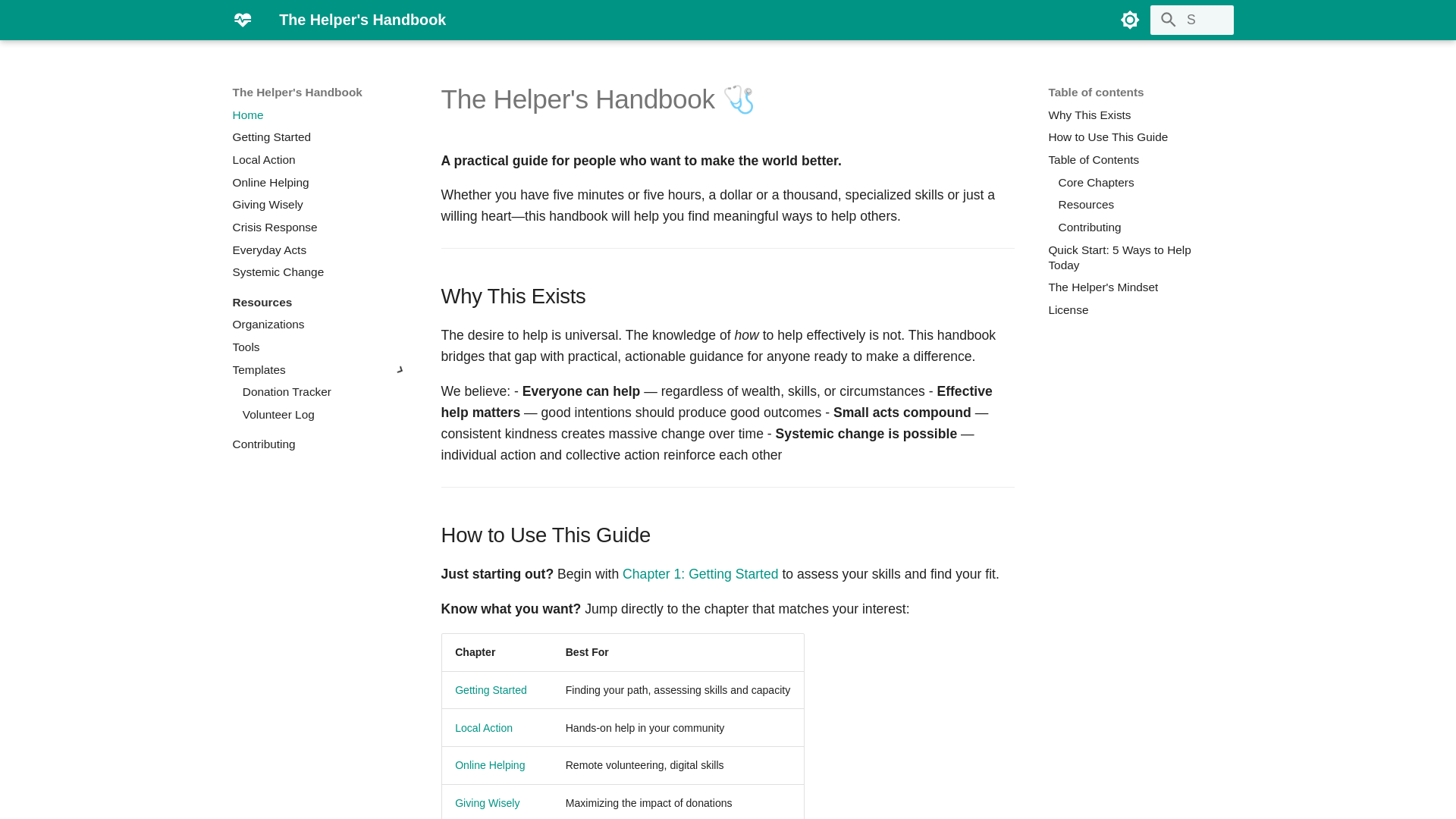 website screenshot of https://mr-do-good-handbook.pages.dev/
