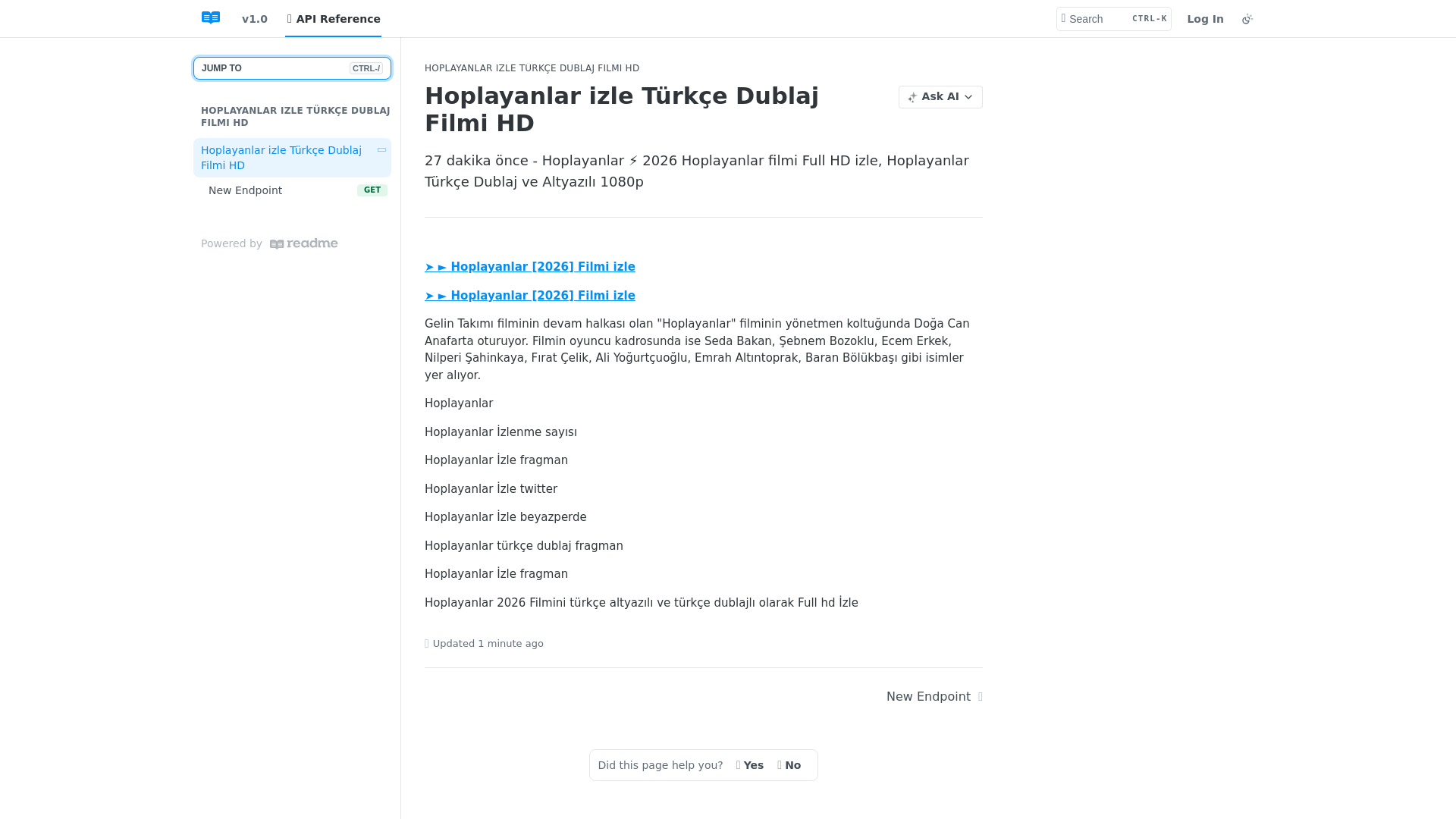 website screenshot of https://hoplayanlar-izle.readme.io/reference/hoplayanlarizle