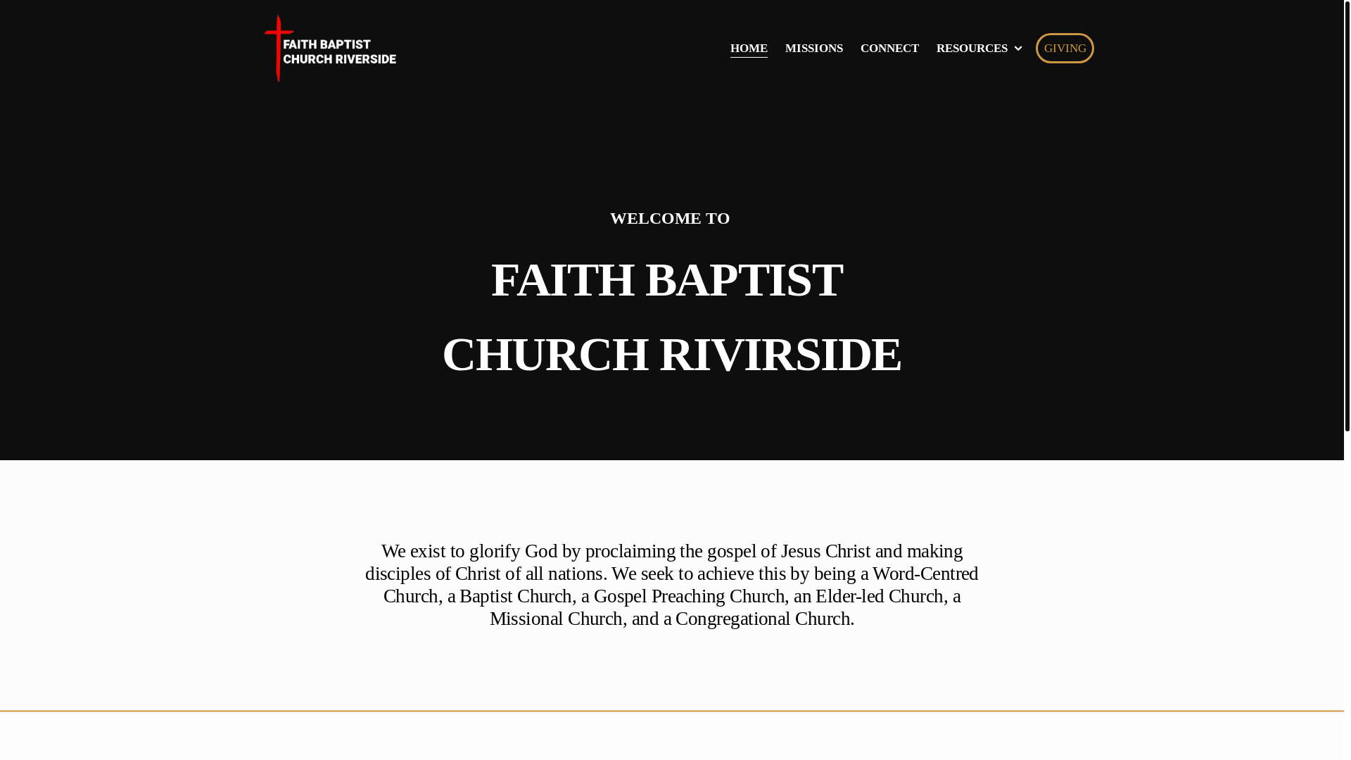 website screenshot of https://faithbaptistchurchriverside.com/
